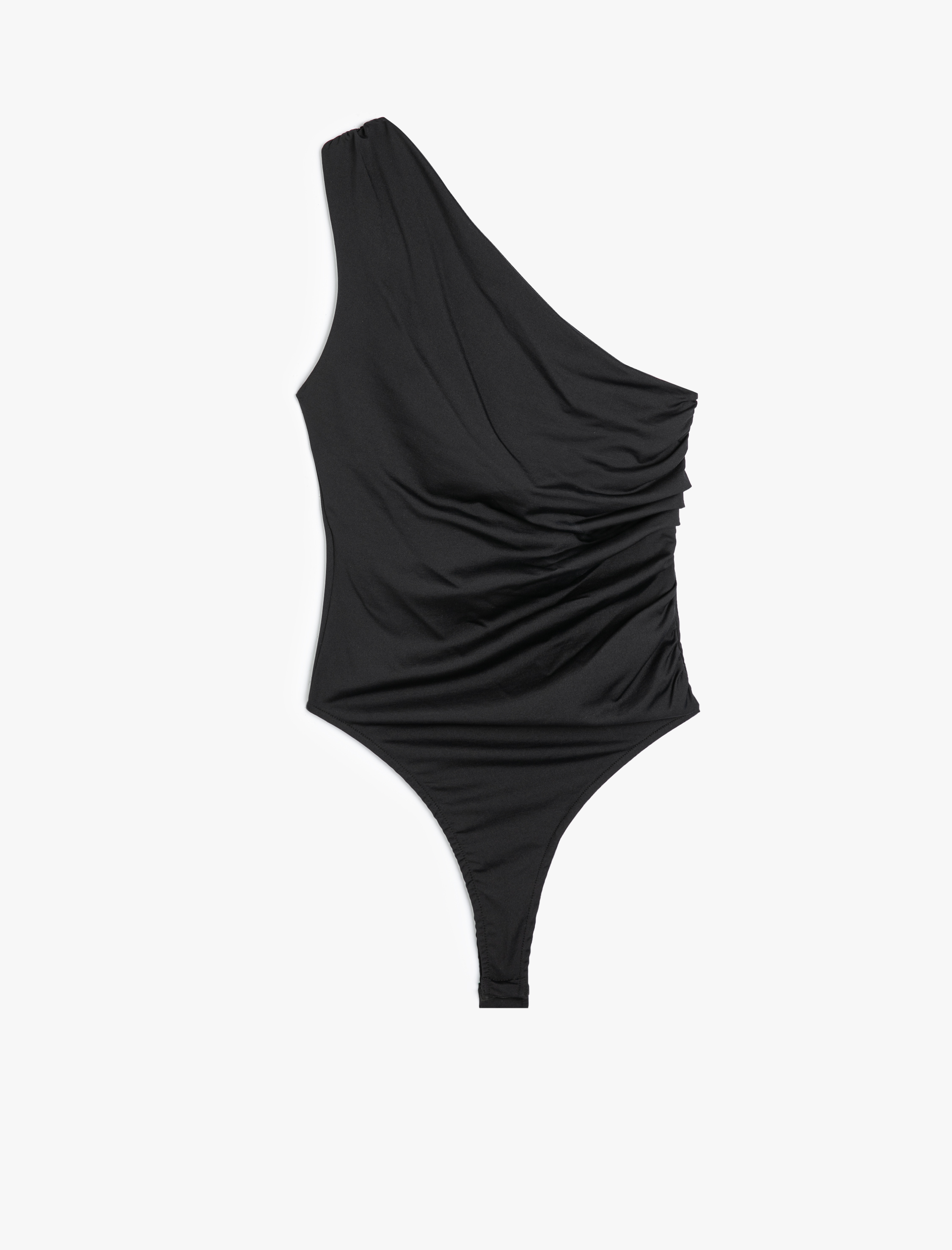 Tek Omuz Üst Drapeli Slim Fit