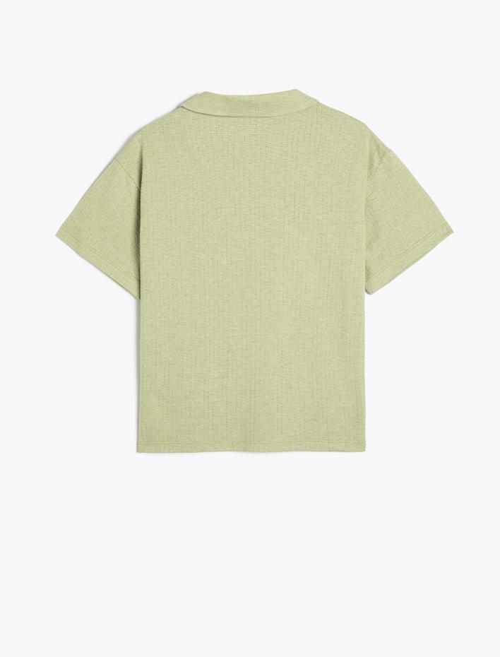 Erkek Çocuk Basic Polo Yaka Tişört Kısa Kollu Tek Cepli