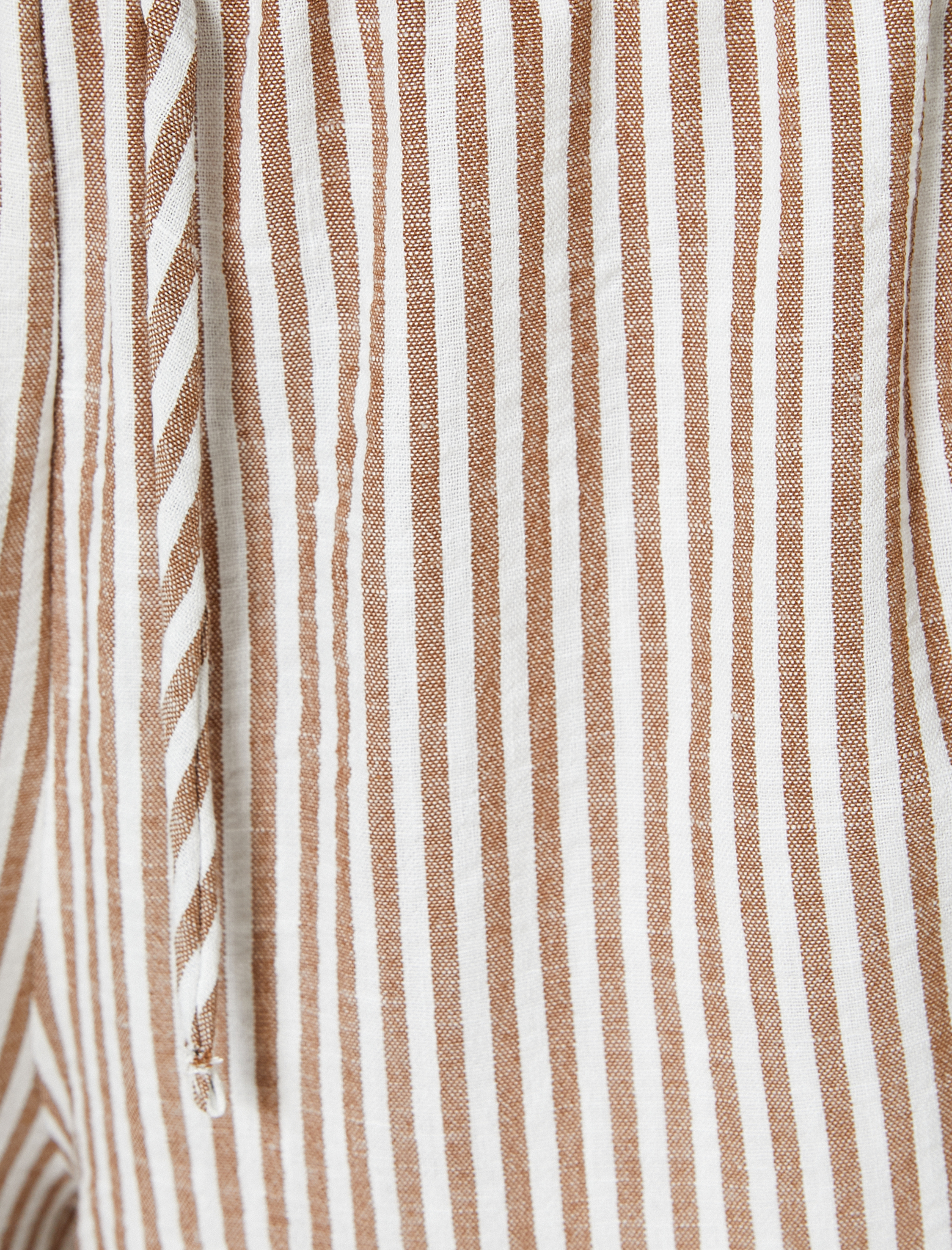   Bol Paça Pantolon Beli Bağcıklı Cepli Standart Bel