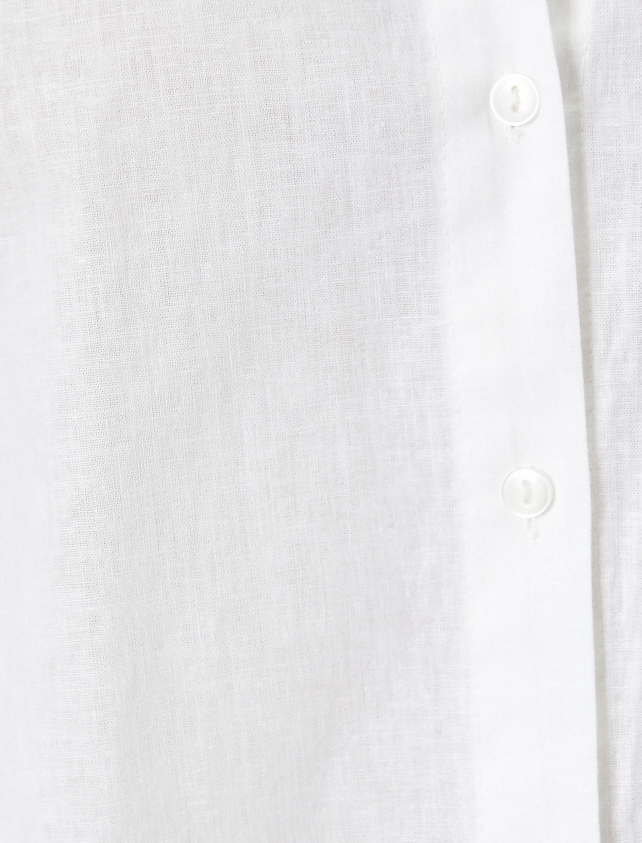   Oversize Keten Gömlek Uzun Kollu Cepli