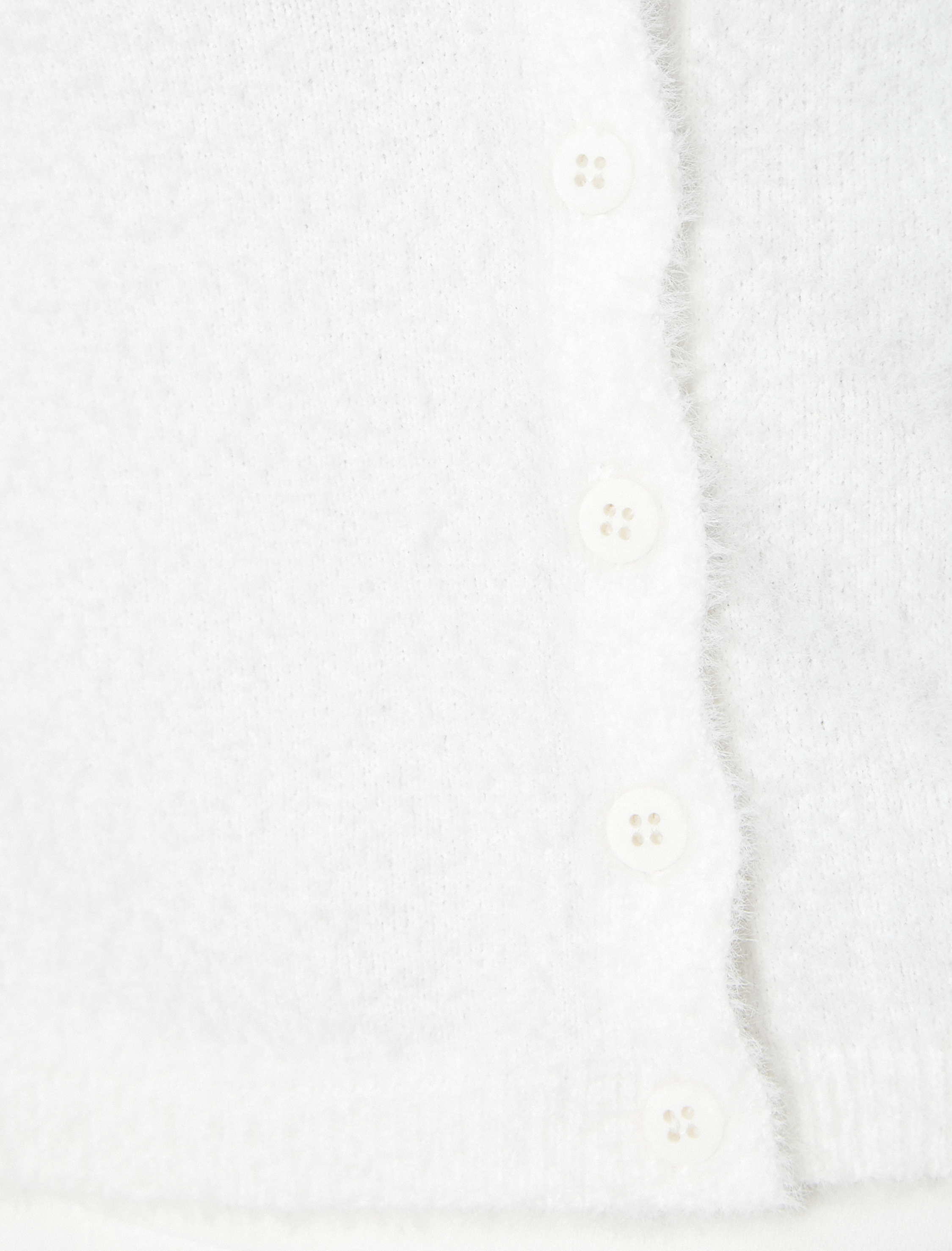   Peluş Hırka Düğmeli Kısa Kollu Bisiklet Yaka