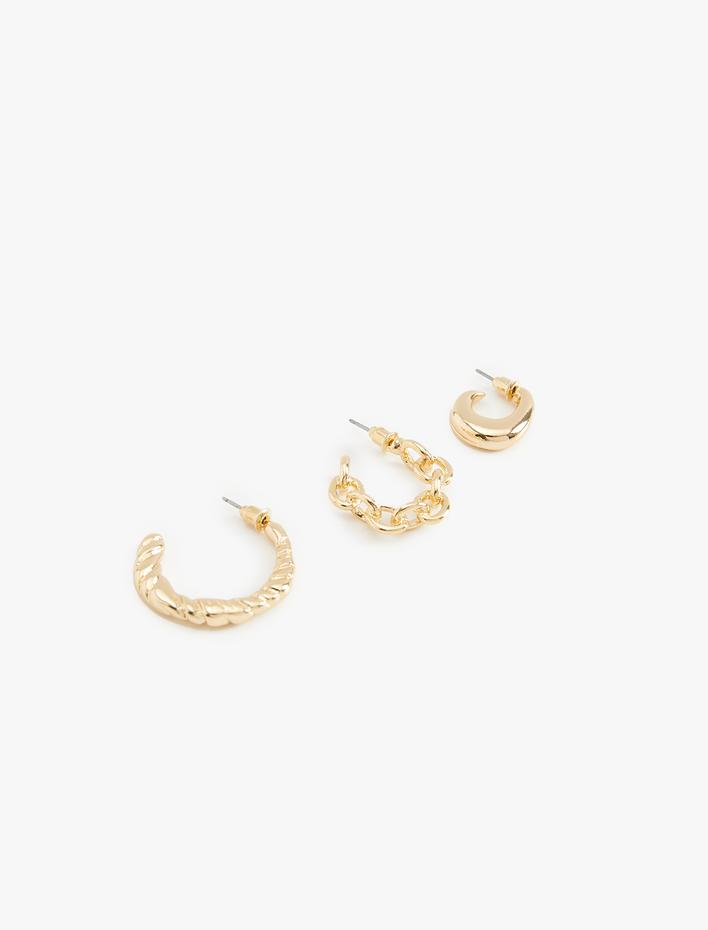 Kadın Halka Küpe Seti 3'lü