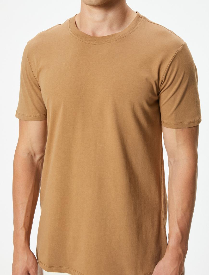   Basic Tişört Slim Fit Bisiklet Yaka Kısa Kollu