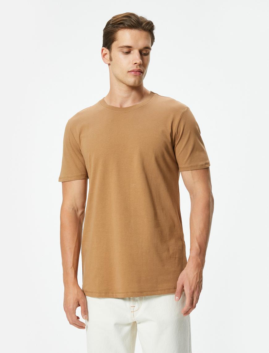   Basic Tişört Slim Fit Bisiklet Yaka Kısa Kollu