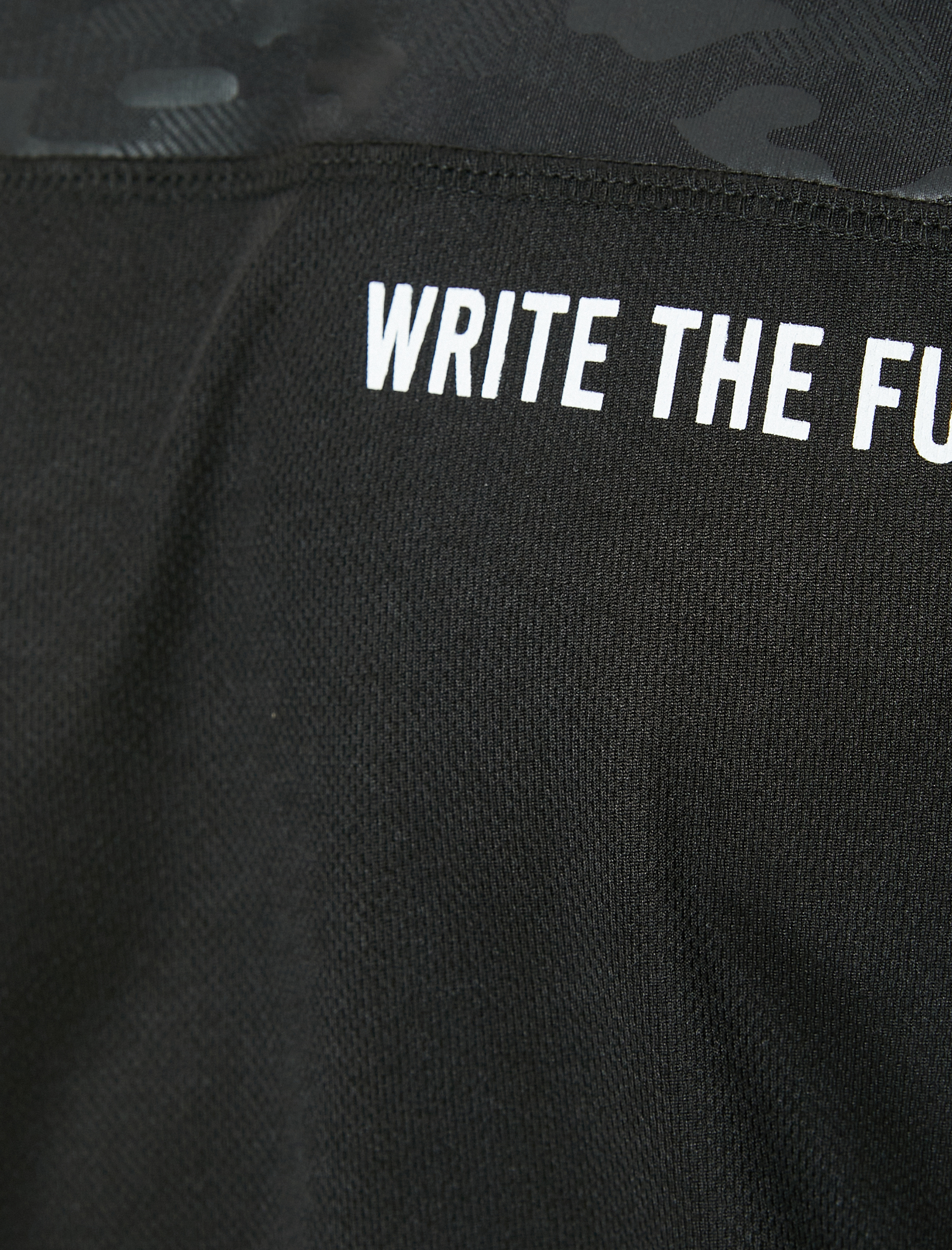   Spor Tişört Kamuflaj Detaylı Slogan Baskılı Kısa Kollu Bisiklet Yaka