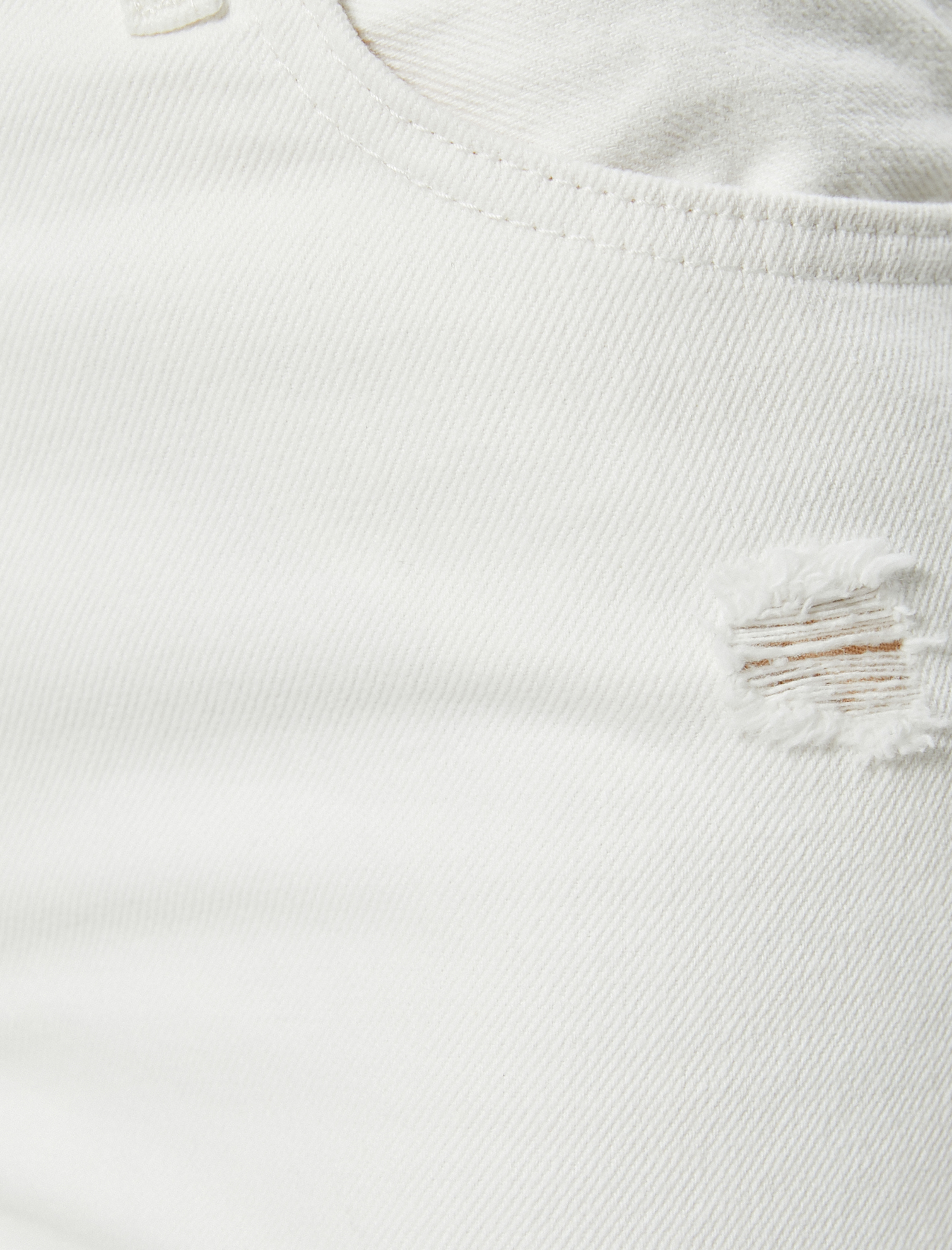   Yırtık Kot Pantolon Düz Paça Cepli - Eve Straight Jeans