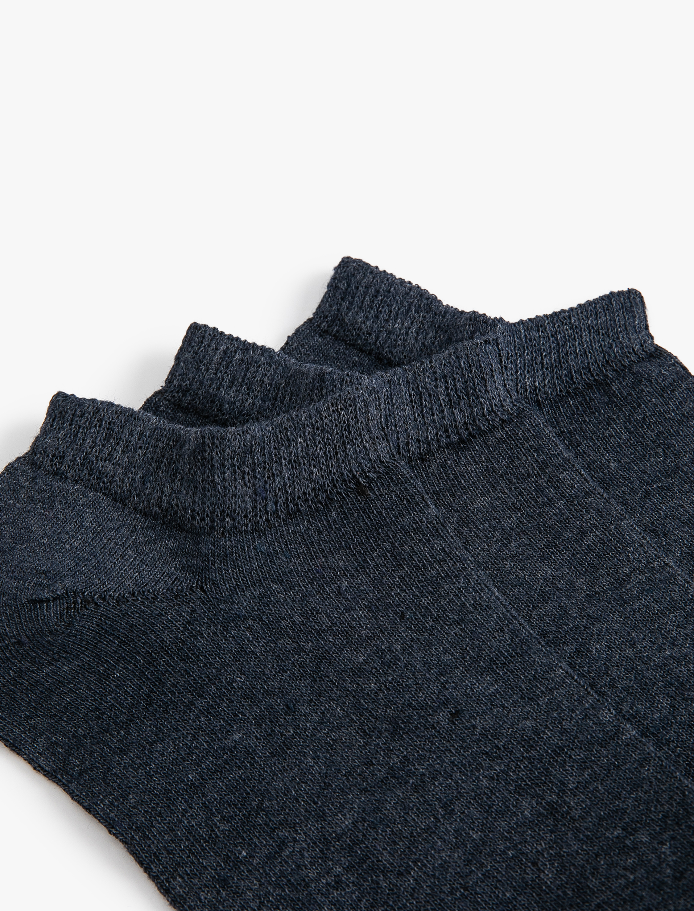  Erkek 3'lü Görünmez Çorap Seti Çok Renkli Pamuk Karışımlı