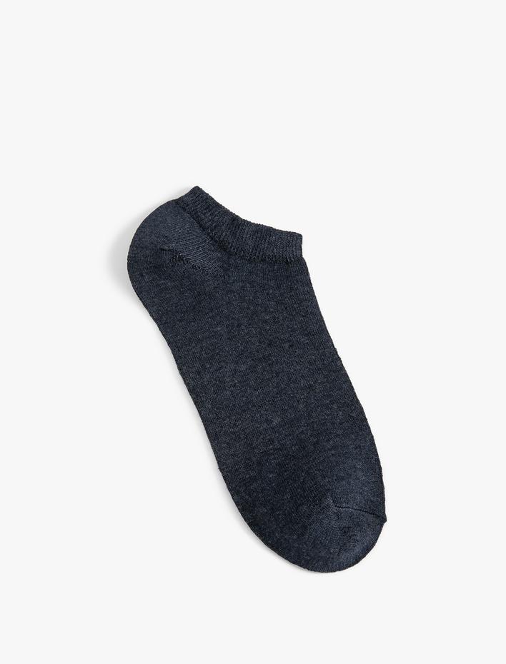 Erkek 3'lü Görünmez Çorap Seti Çok Renkli Pamuk Karışımlı