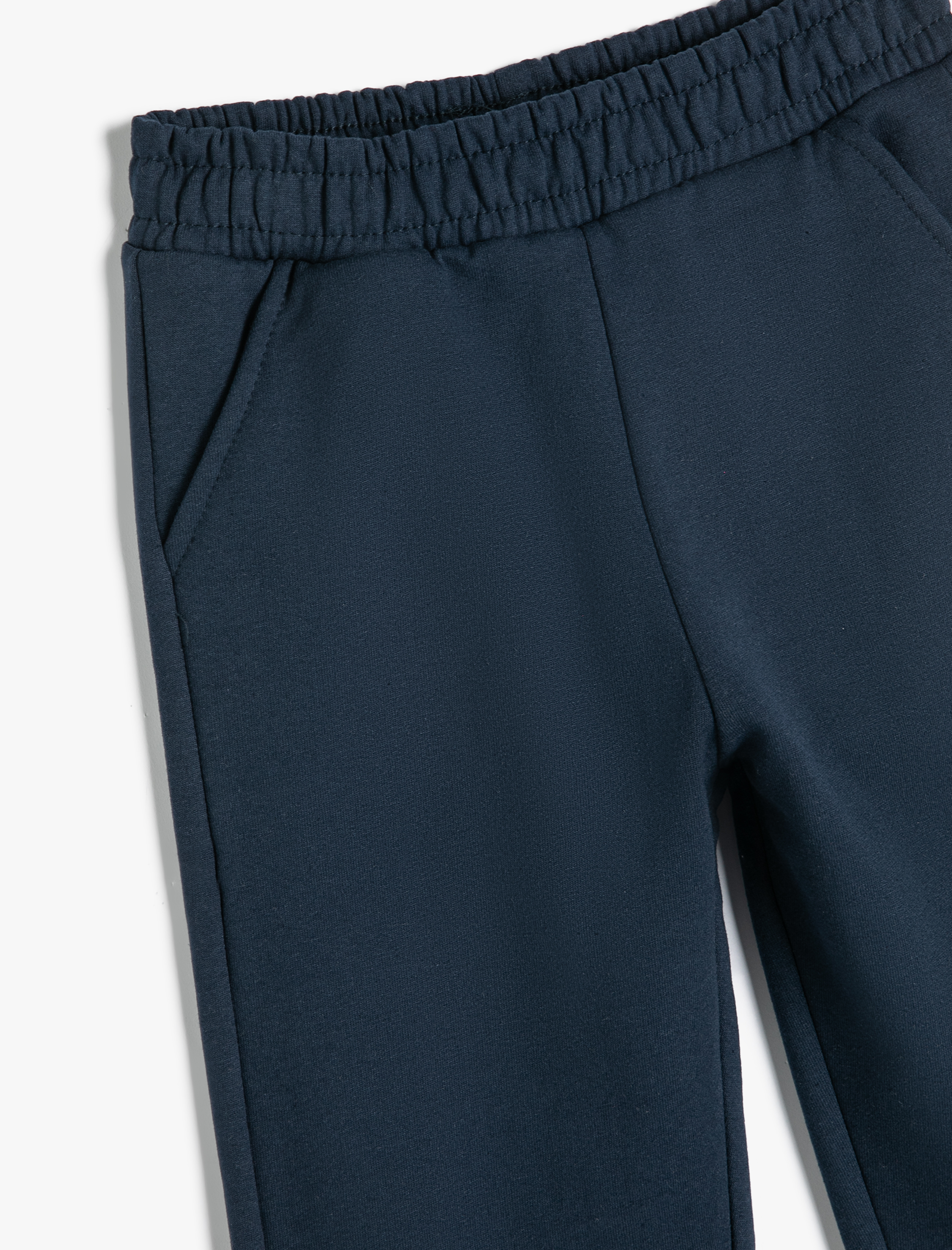  Kız Çocuk Beli Lastikli Cepli Şardonlu Basic Jogger Okul Eşofman Altı