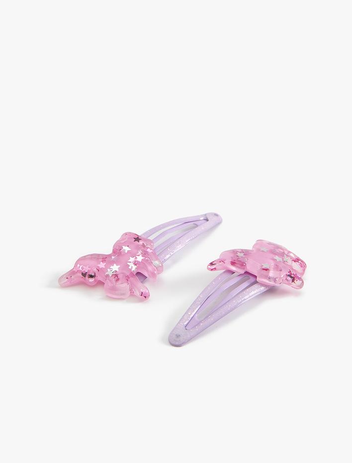 Kız Çocuk 2'li Unicorn Çıtçıt Toka Seti