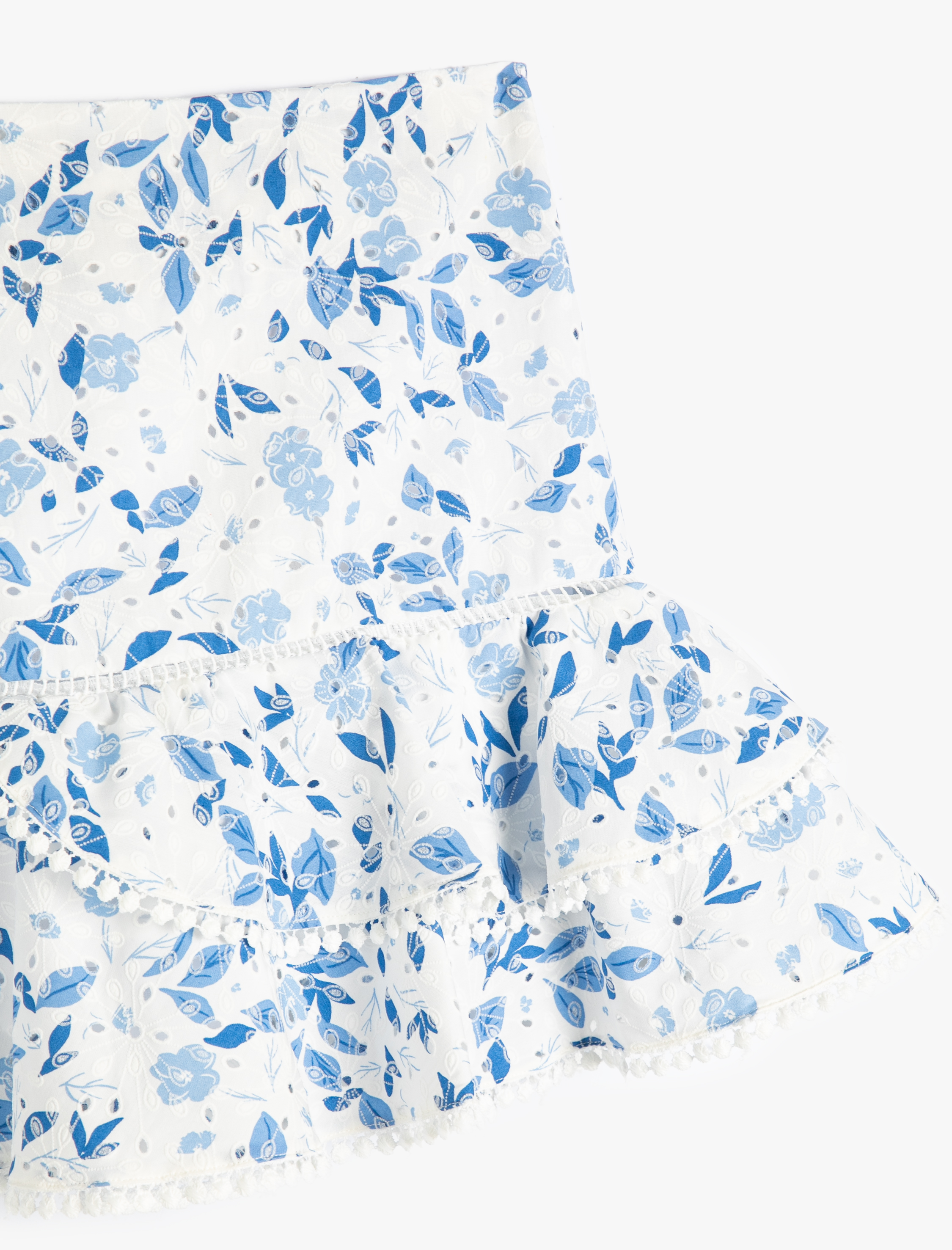  Kız Çocuk Etek Fırfırlı Katlı Beli Lastikli