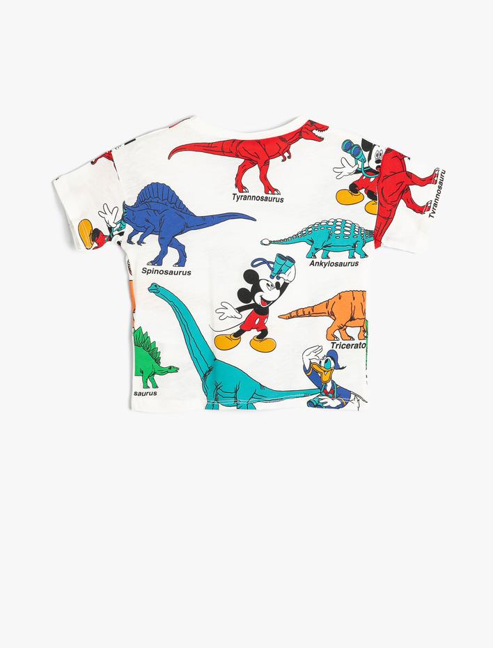 Erkek Bebek Mickey Mouse Tişört Lisanslı Kısa Kollu Bisiklet Yaka Pamuklu