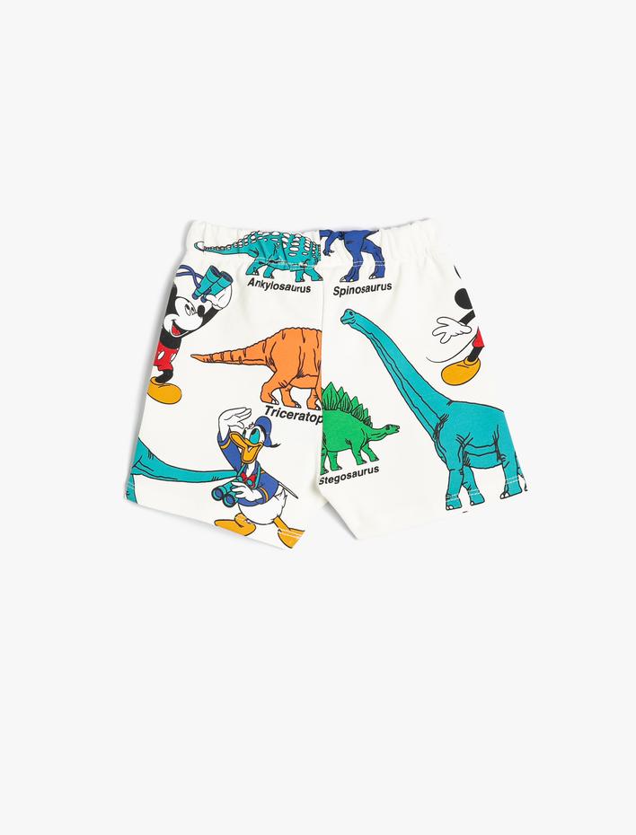 Erkek Bebek Mickey Mouse Şort Lisanslı Beli Lastikli Pamuklu