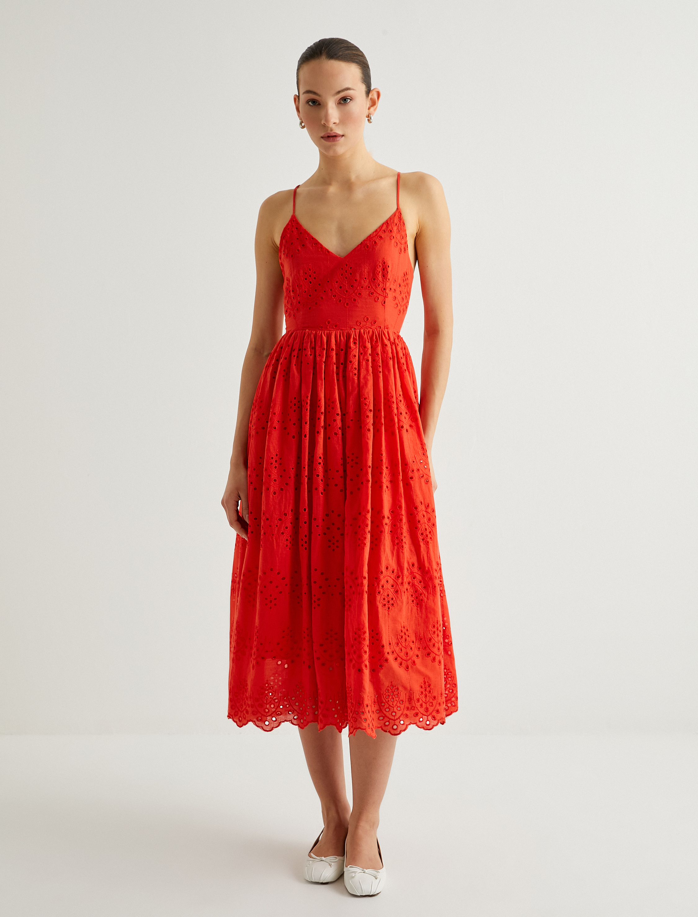   Koton X Sibil Çetinkaya - Fisto Midi Askılı Elbise