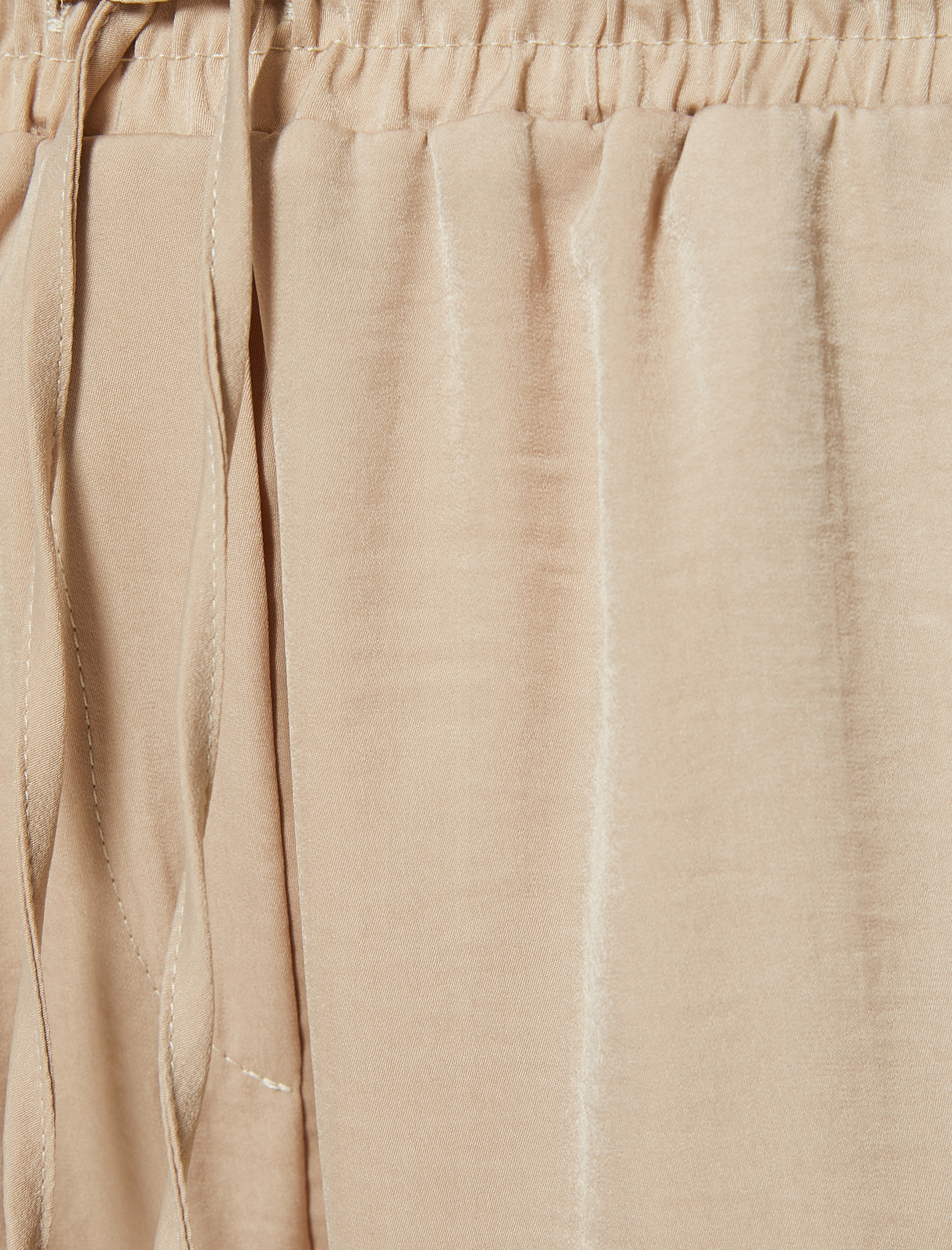   Crop Paça Pantolon Beli Bağlamalı Cepli