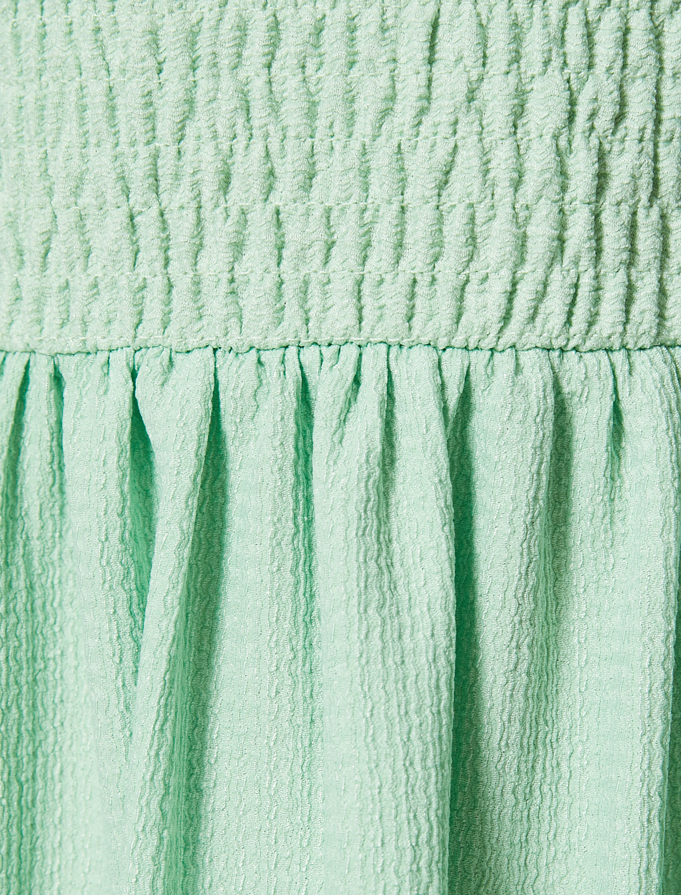   Elbise Gipe Detaylı Kısa Kollu Katlı Kare Yaka