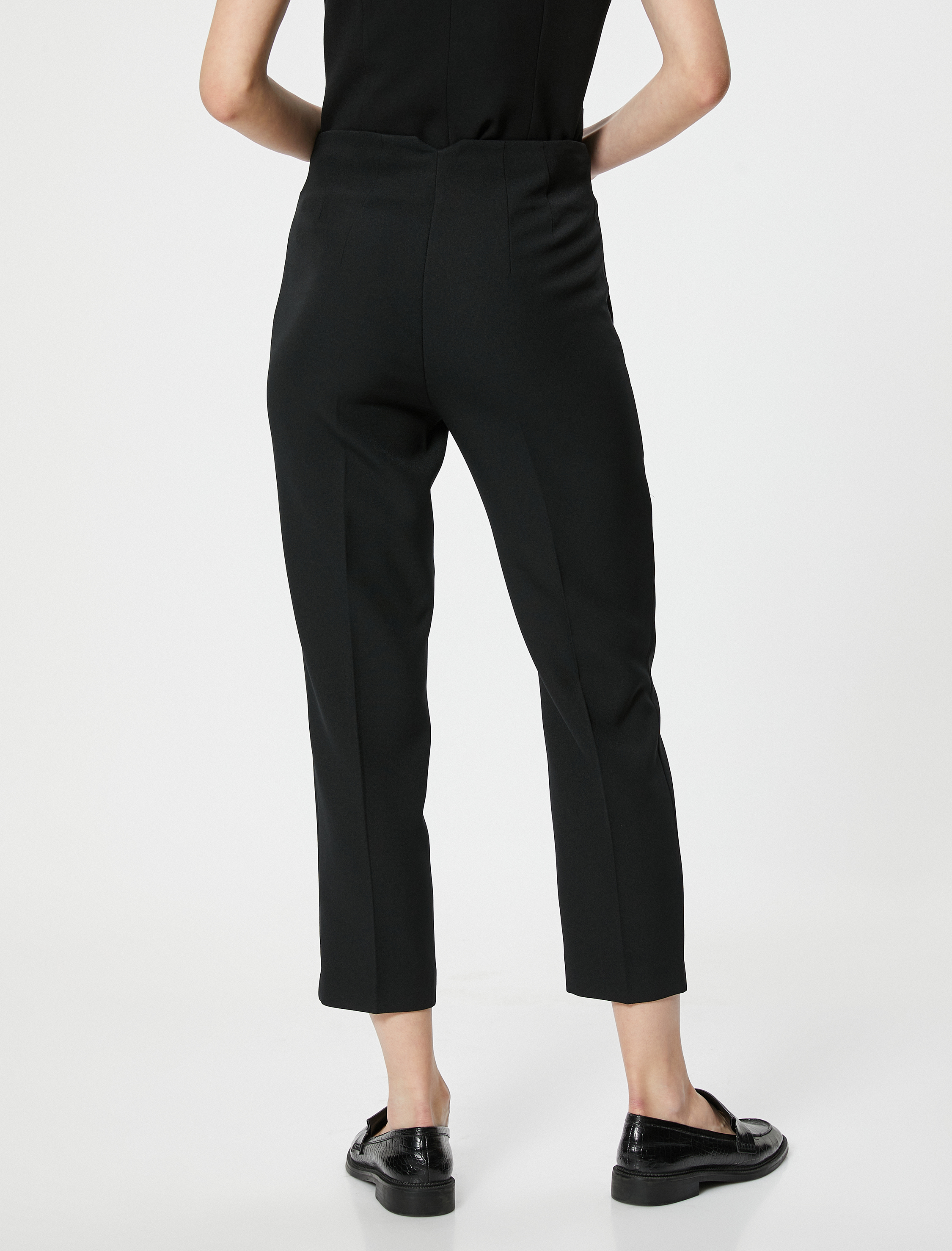   Cigarette Kumaş Pantolon Yüksek Bel Slim Fit