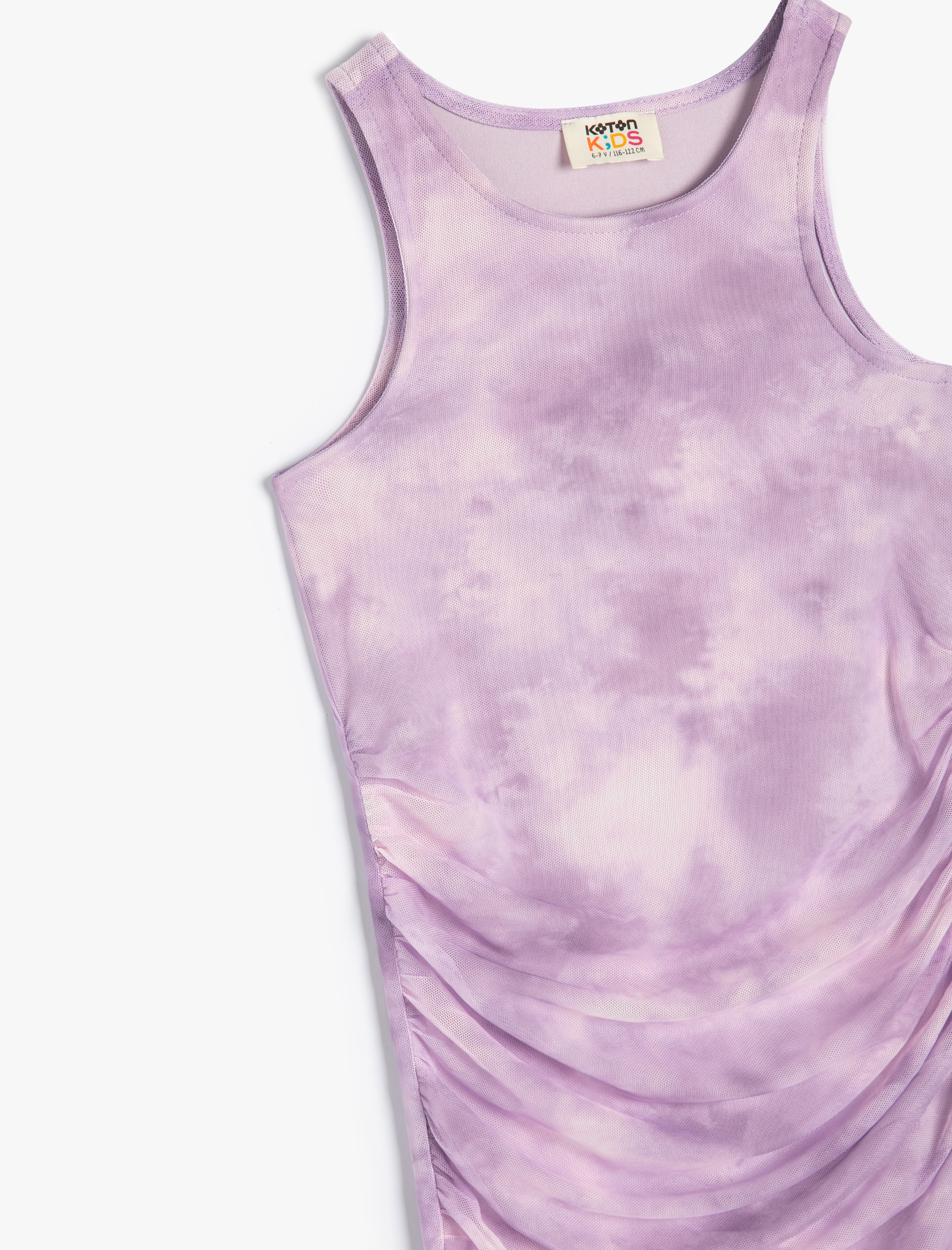  Kız Çocuk Kalem Elbise Askılı Batik Desenli