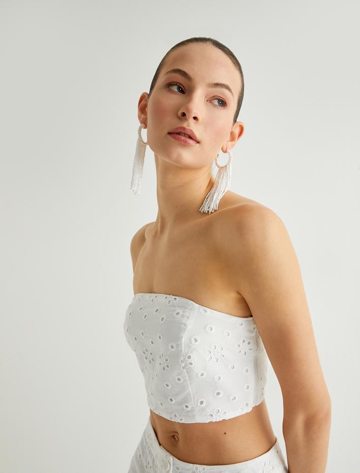  Koton X Sibil Çetinkaya - Crop Straplez Fisto Büstiyer