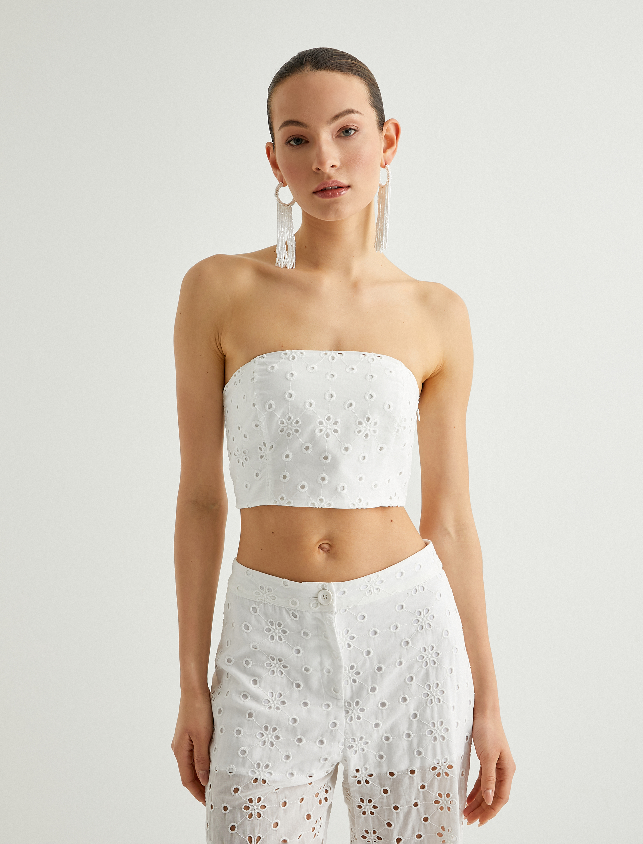 Koton X Sibil Çetinkaya - Crop Straplez Fisto Büstiyer