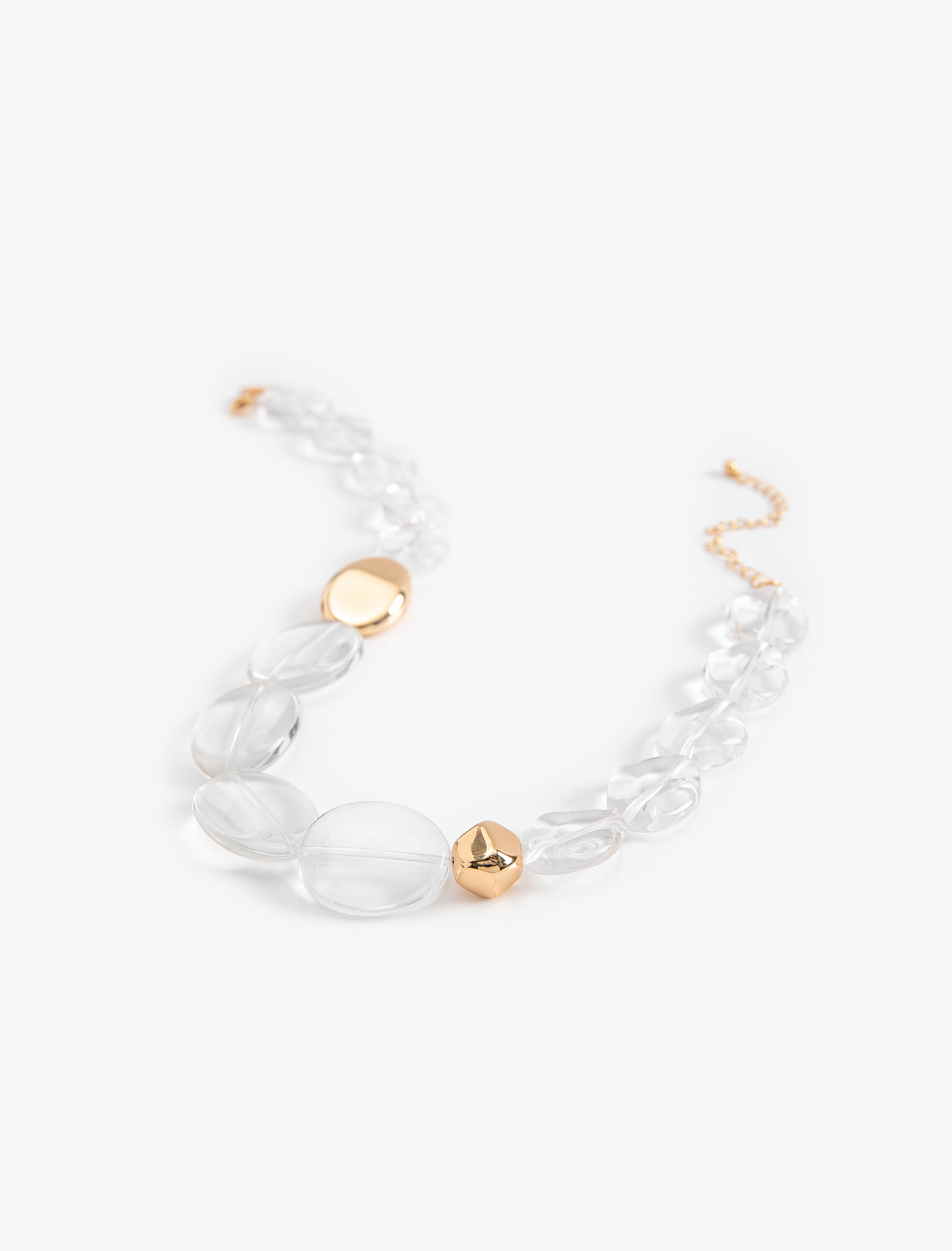  Kadın Boncuklu Kolye Şeffaf