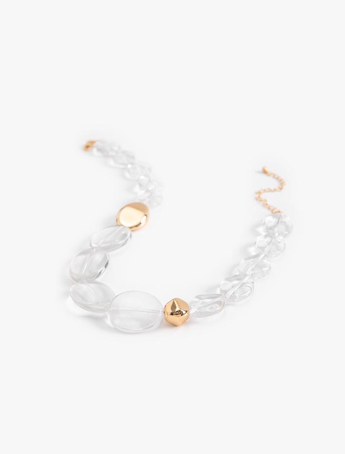 Kadın Boncuklu Kolye Şeffaf