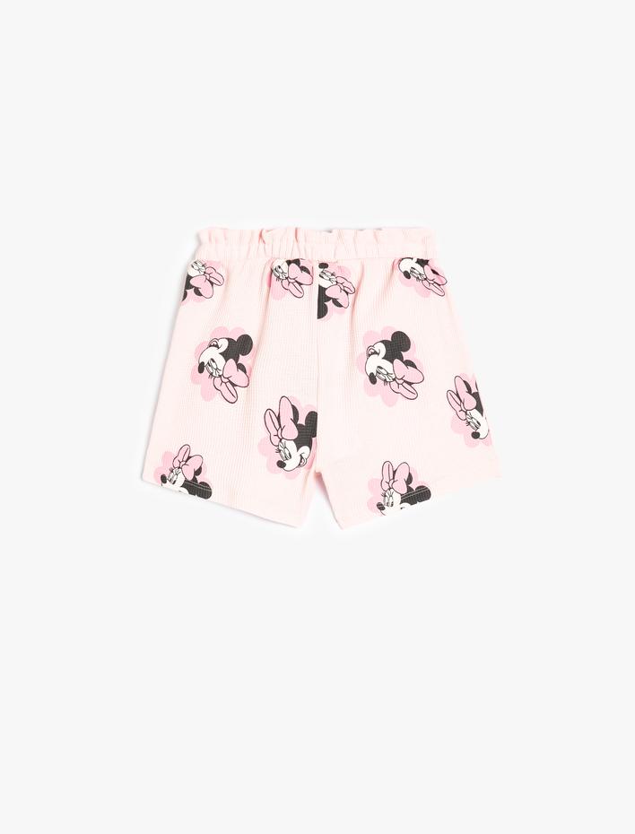 Kız Bebek Minnie Mouse Şort Lisanslı Pamuklu
