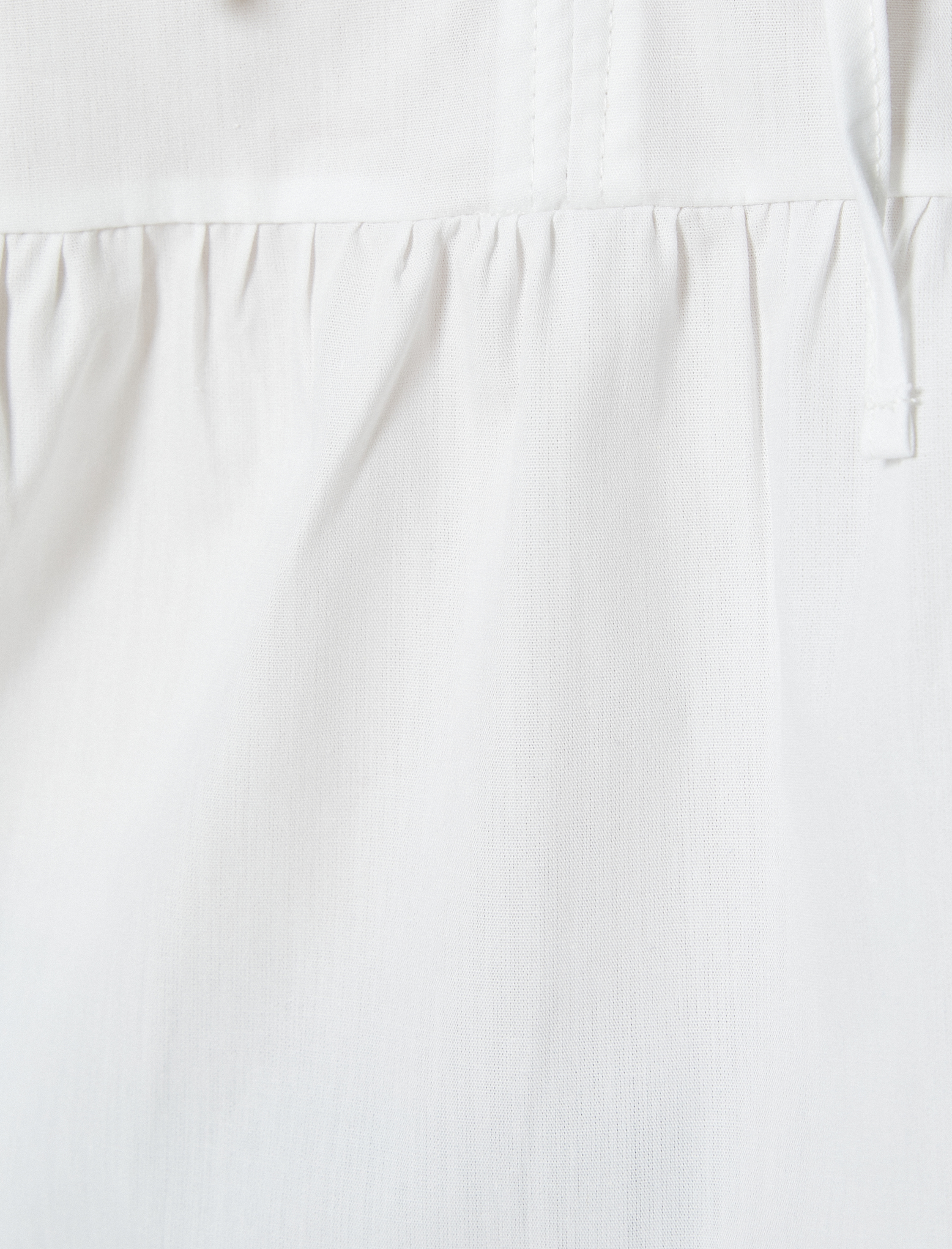   Oversize Bluz Fiyonk Bağlama Detaylı Kısa Kollu Yuvarlak Yaka Pamuklu