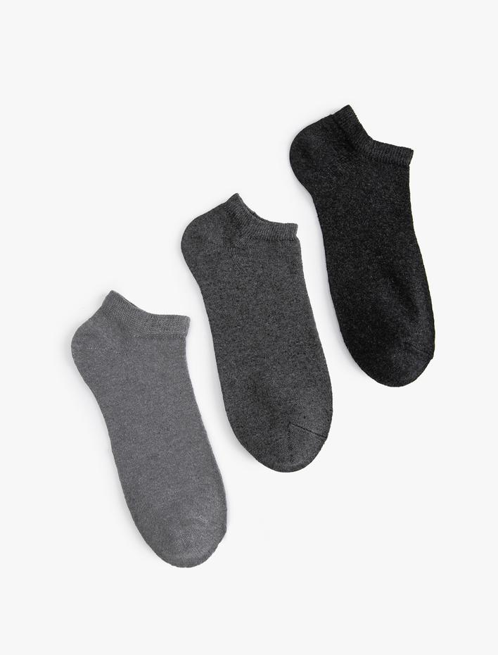 Kadın 3'lü Patik Çorap Seti Çok Renkli