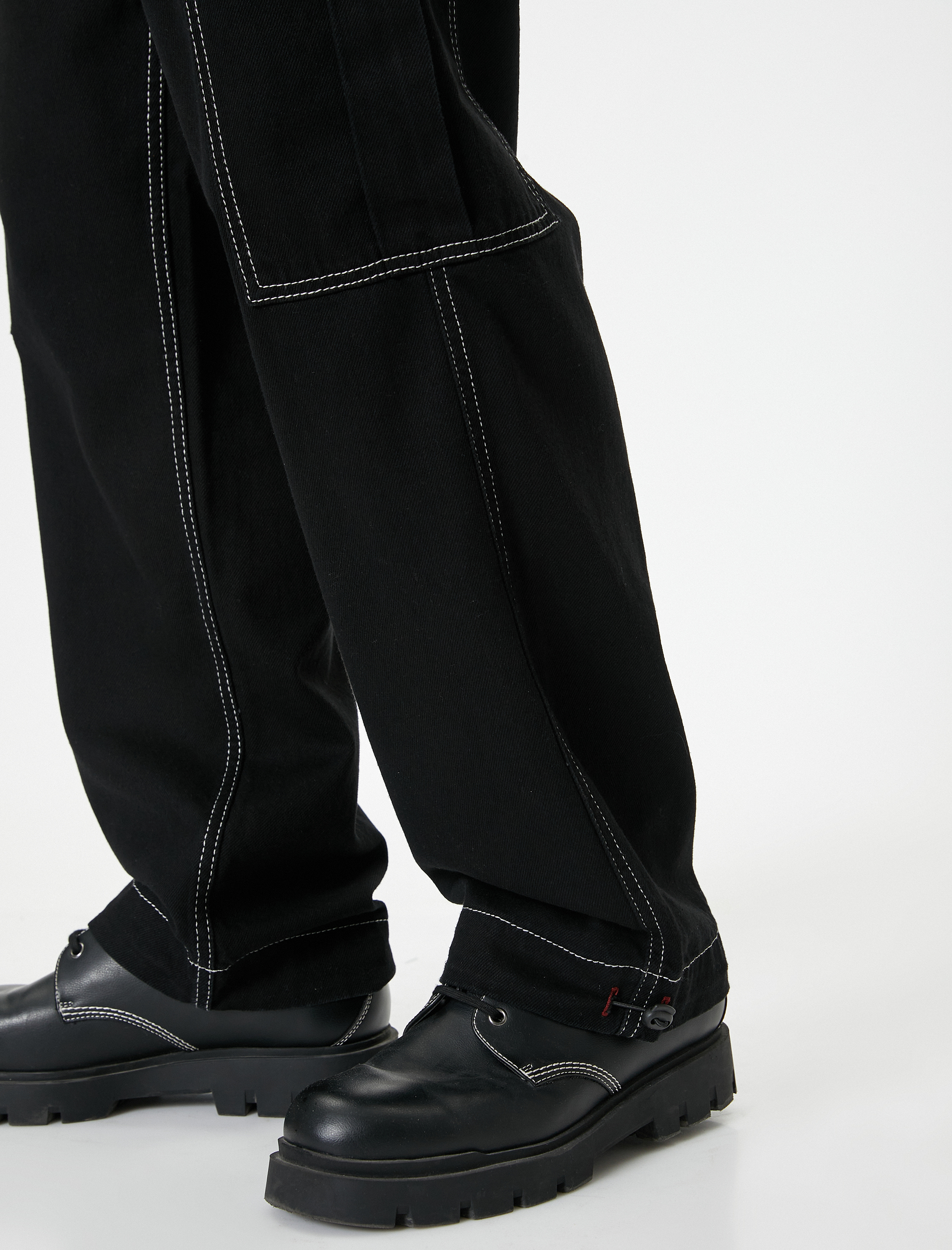   Bol Paça Oversize Paraşüt Kargo Kot Pantolon