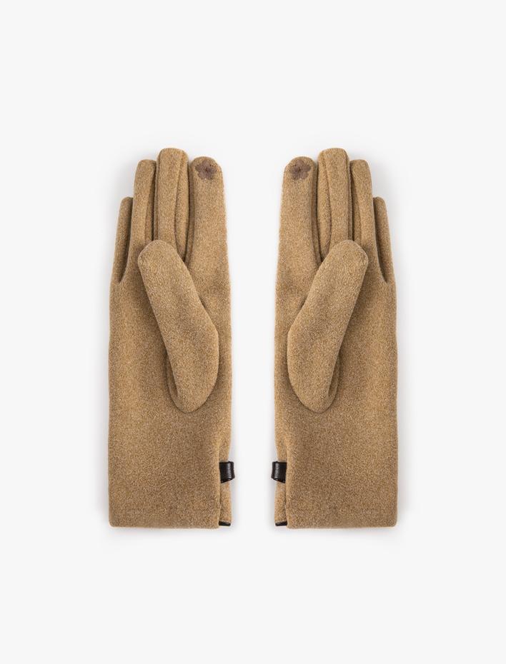 Kadın Eldiven Kemerli Metal Aksesuarlı