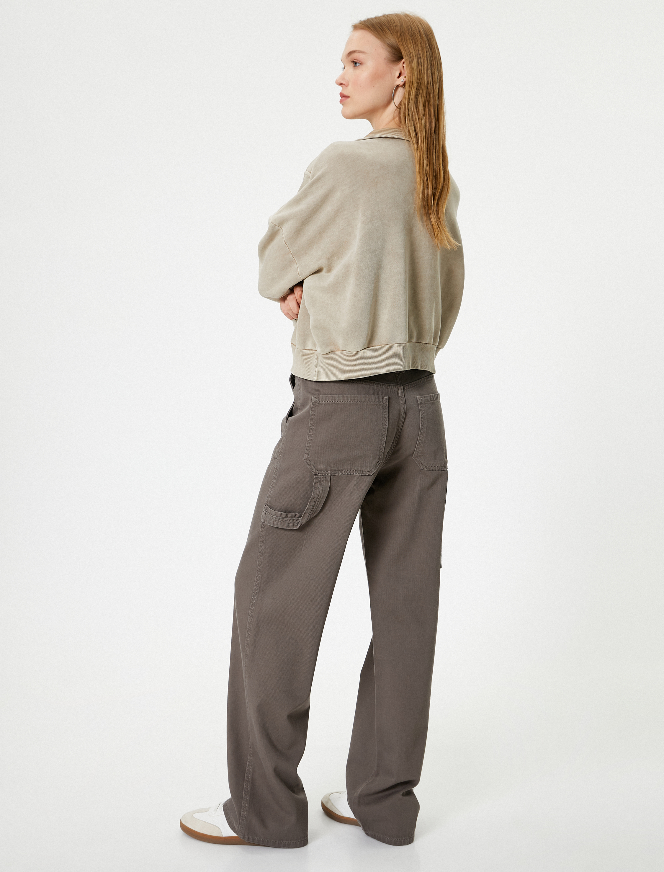   Cepli Yüksek Bel Denim Pantolon -  Longer Straight Jeans