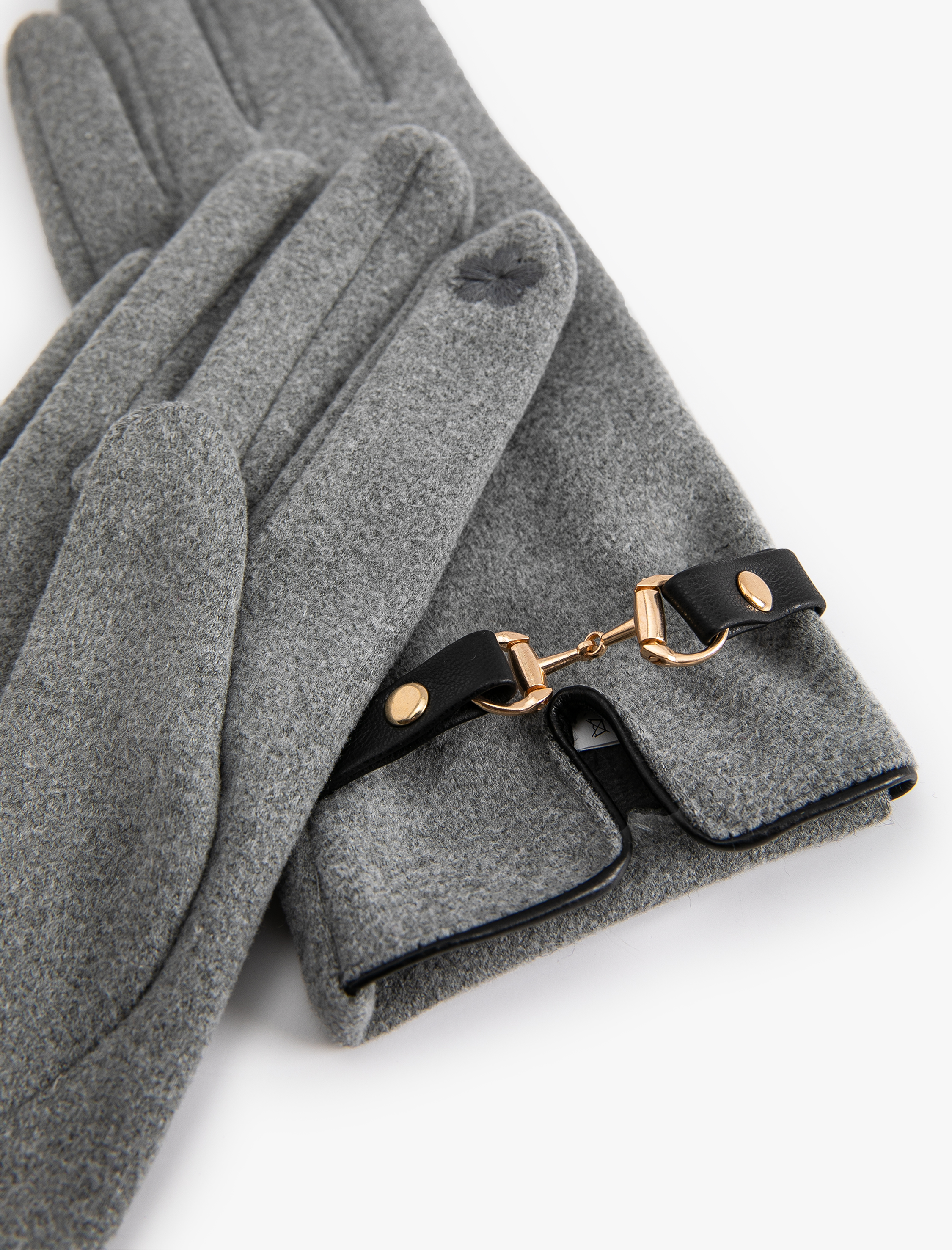  Kadın Eldiven Kemerli Metal Aksesuarlı