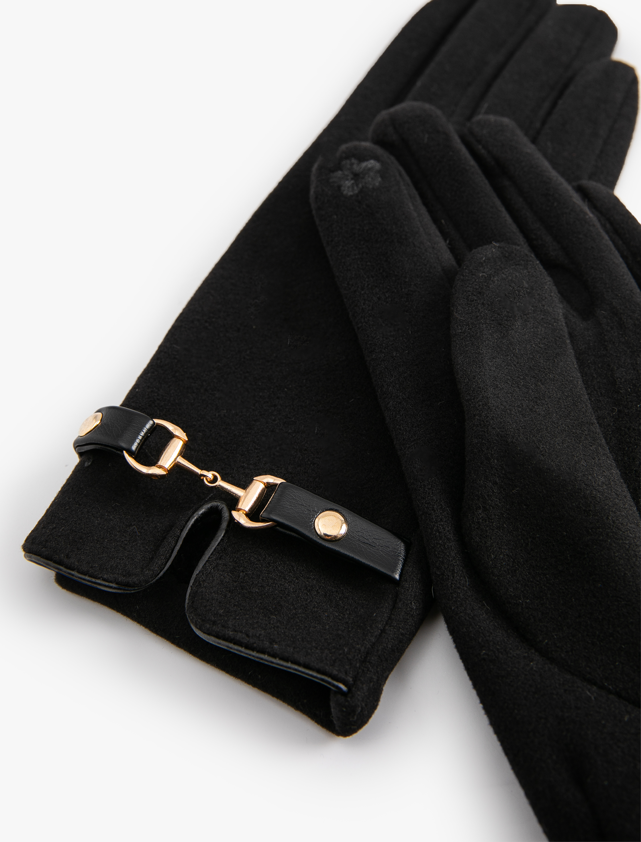  Kadın Eldiven Kemerli Metal Aksesuarlı