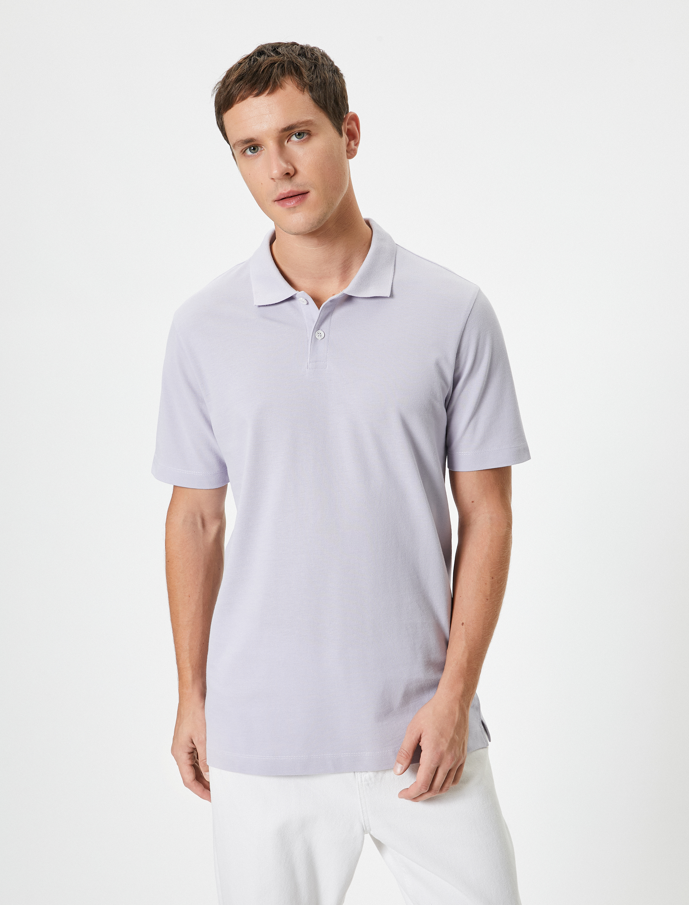   Slim Fit Tişört Polo Yaka Kısa Kollu Pamuklu