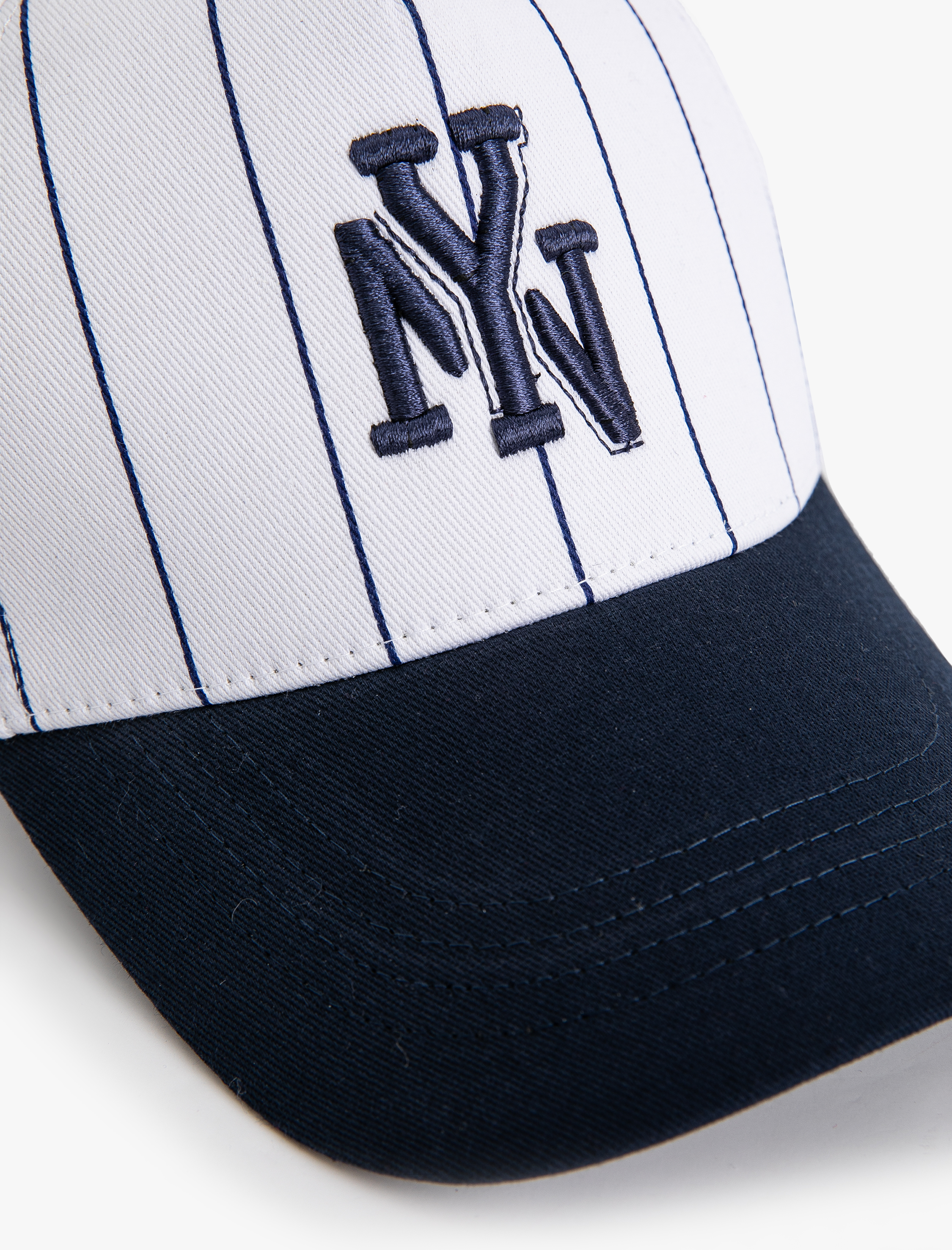  Erkek İşlemeli Çizgili Pamuklu Kep Şapka