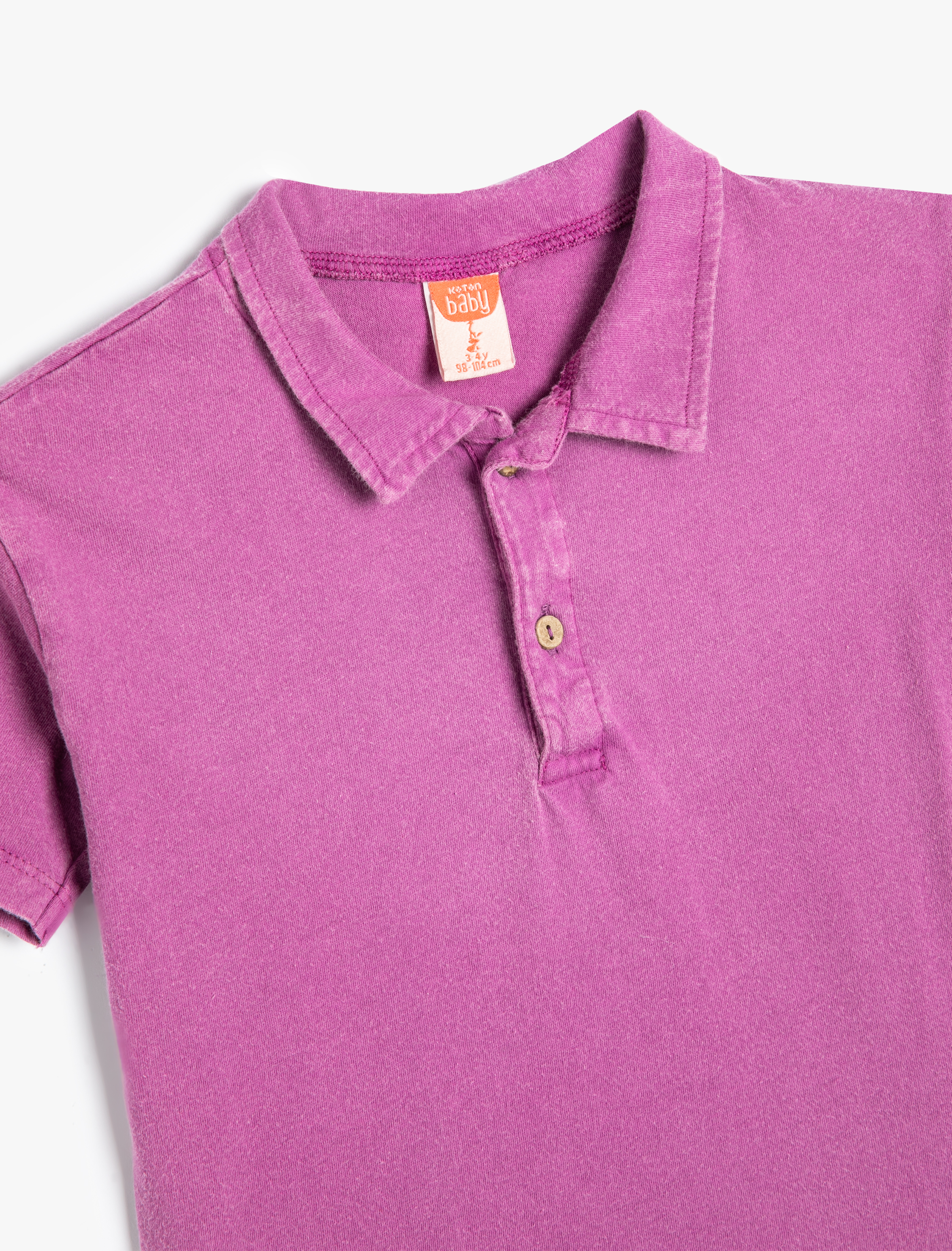  Erkek Bebek Polo Tişört Kısa Kollu Düğme Detaylı Pamuklu
