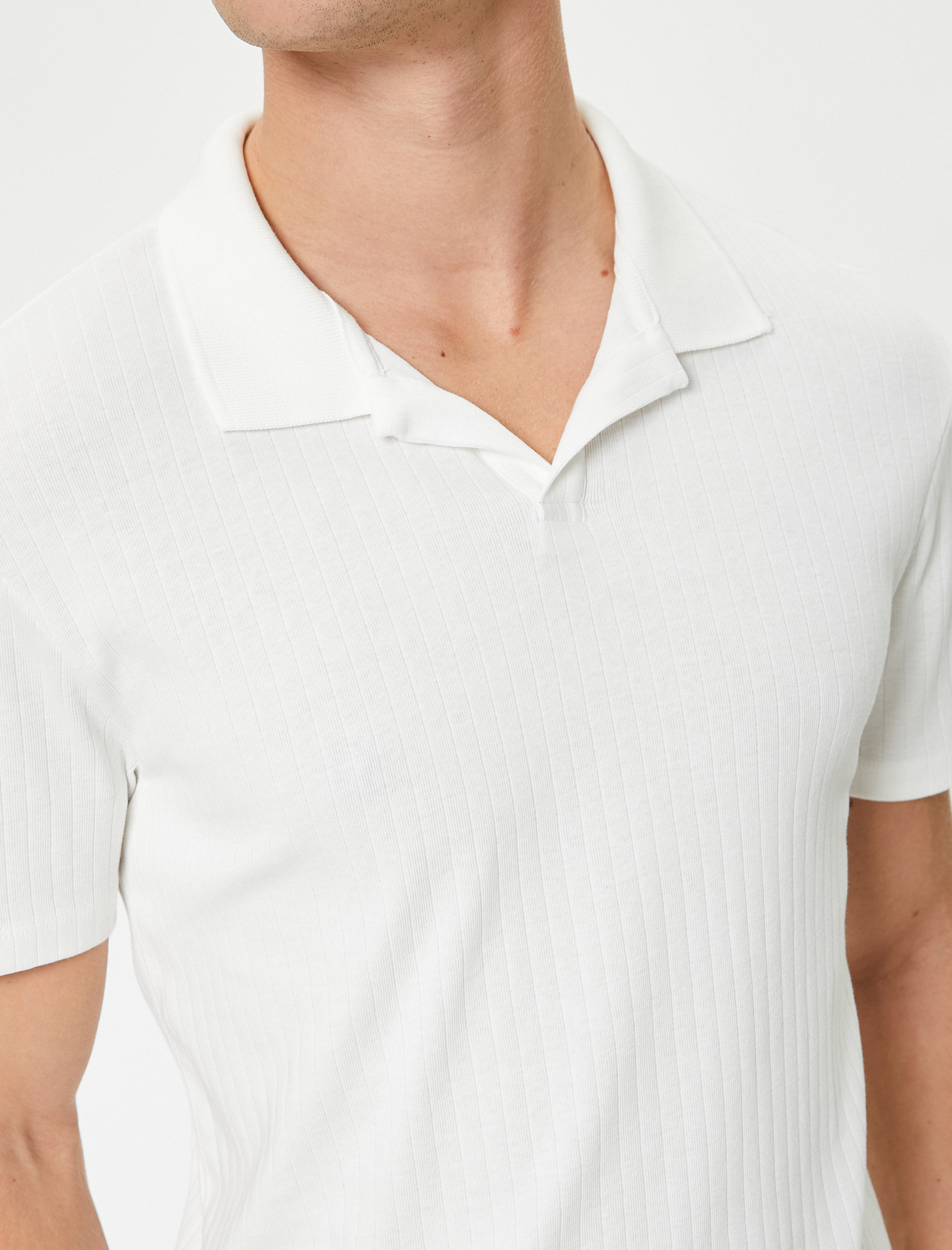   Slim Fit Tişört Polo Yaka Kısa Kollu Pamuklu