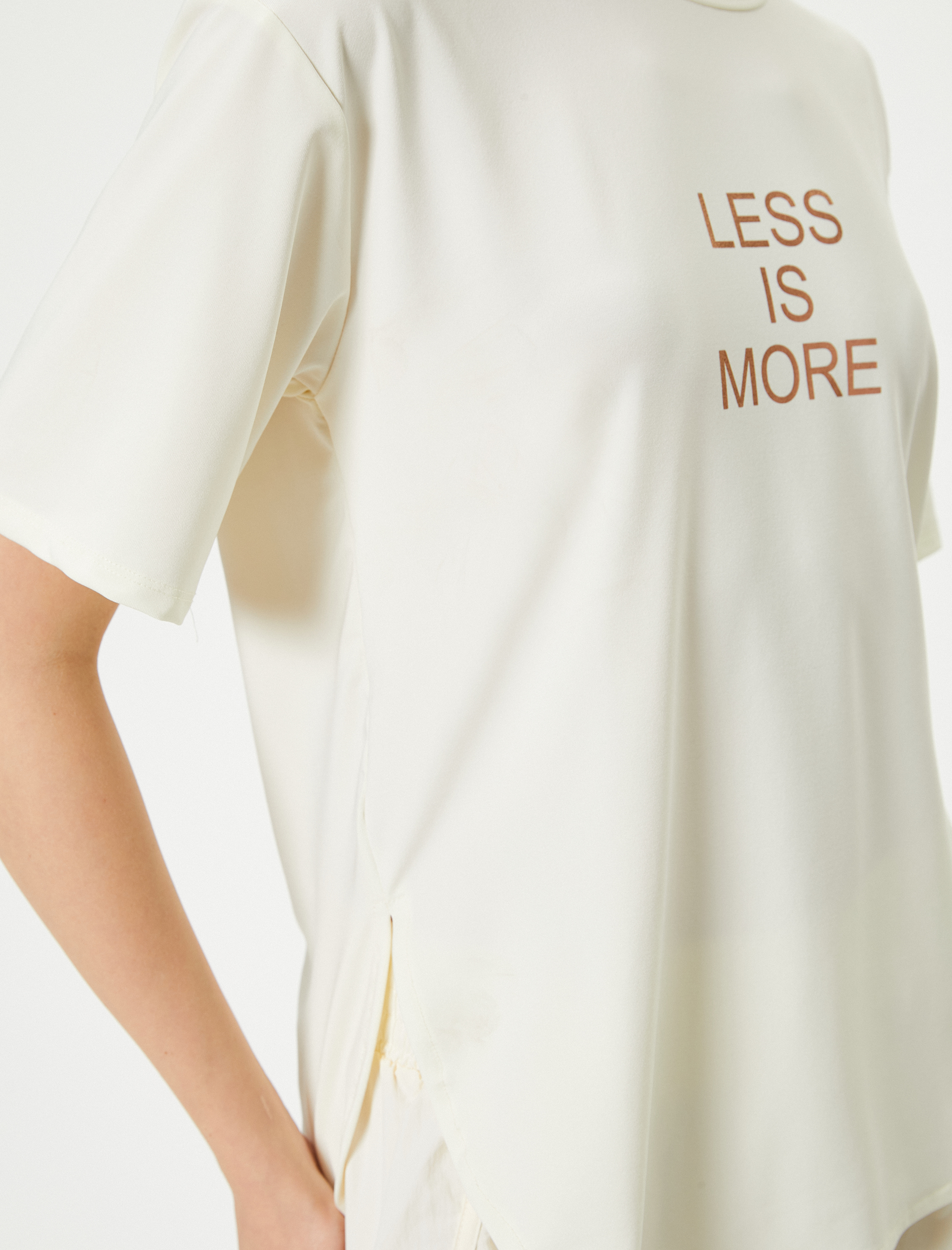   Spor Tişört Slogan Baskılı Bisiklet Yaka Relax Fit Kısa Kollu