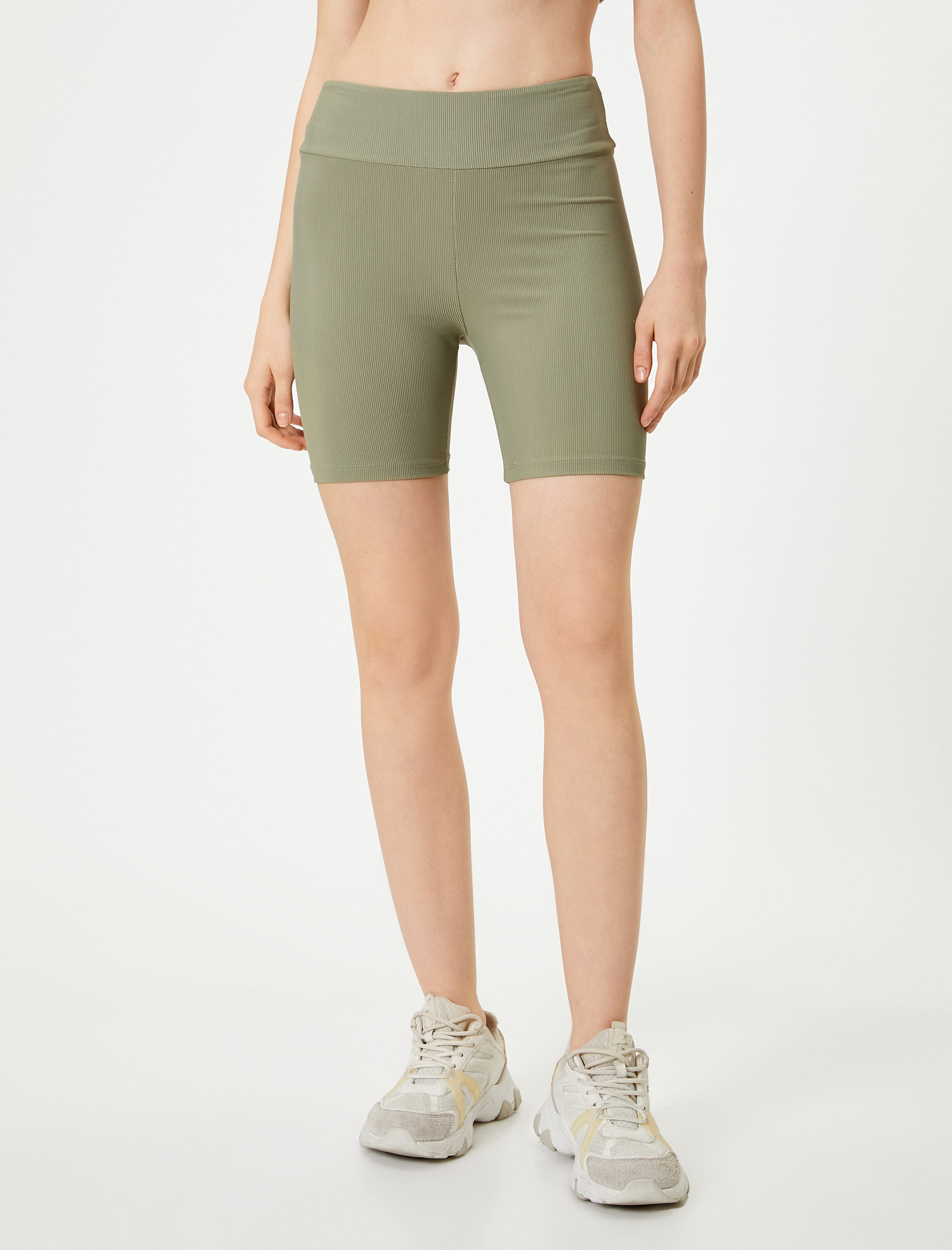   Spor Biker Tayt Yüksek Bel Slim Fit