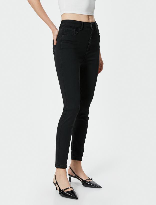 Dar Paça Yüksek Bel Esnek Kot Pantolon - Carmen Skinny Jeans_2