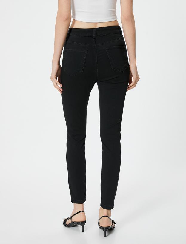 Dar Paça Yüksek Bel Esnek Kot Pantolon - Carmen Skinny Jeans_3