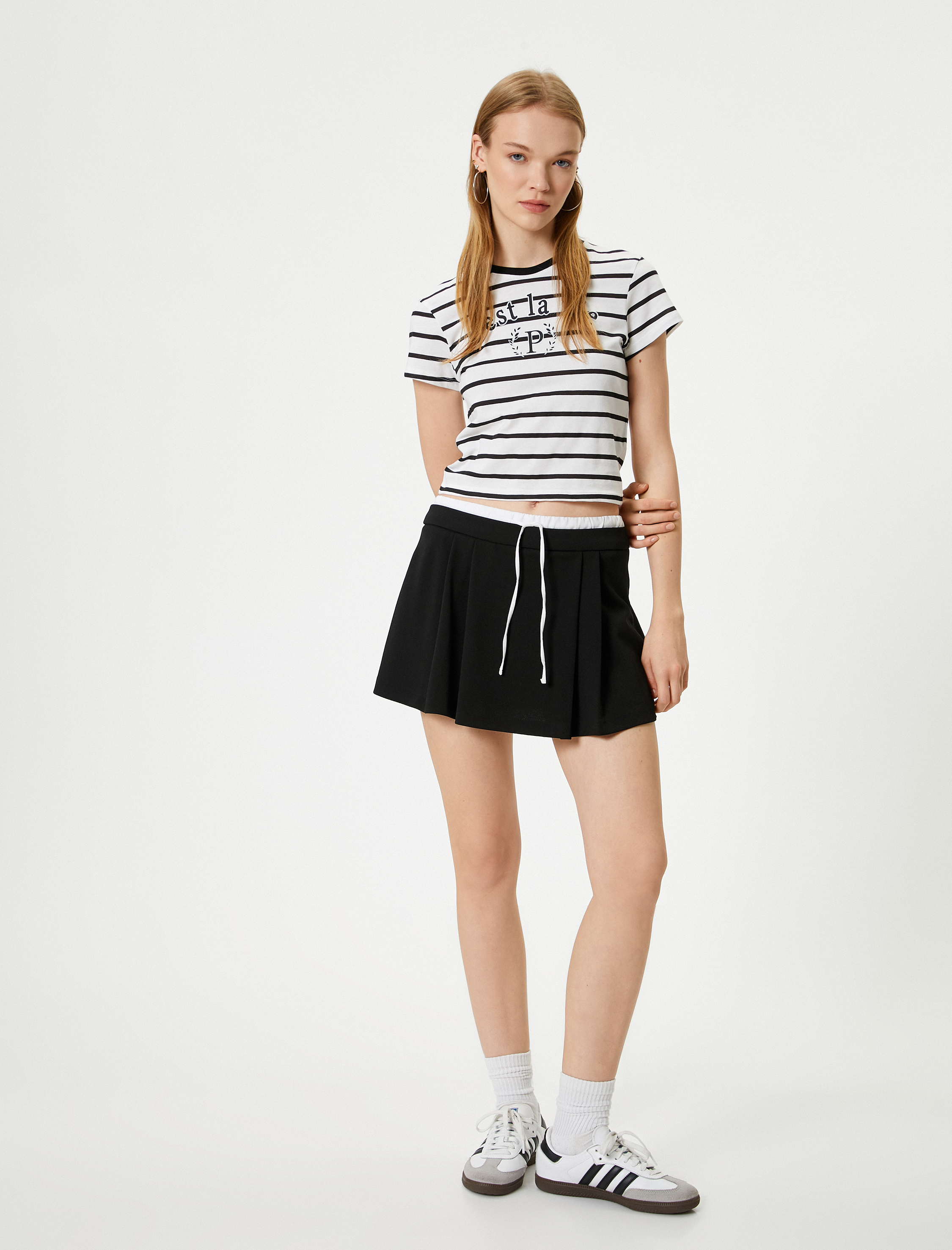   Slogan Baskılı Tişört Bisiklet Yaka Kısa Kollu