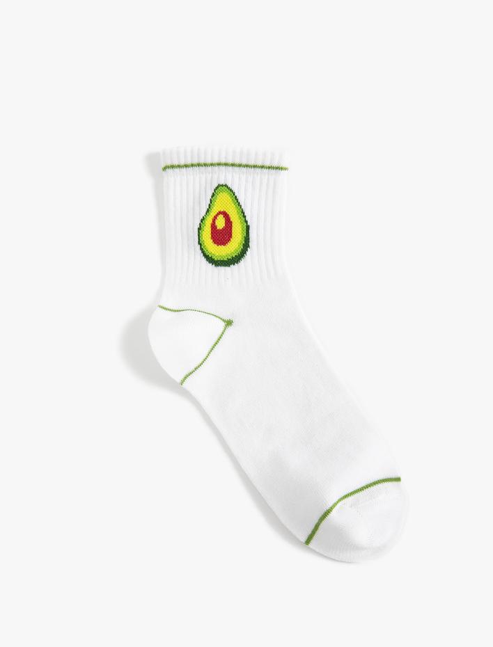 Kadın Avokado Desenli Çorap