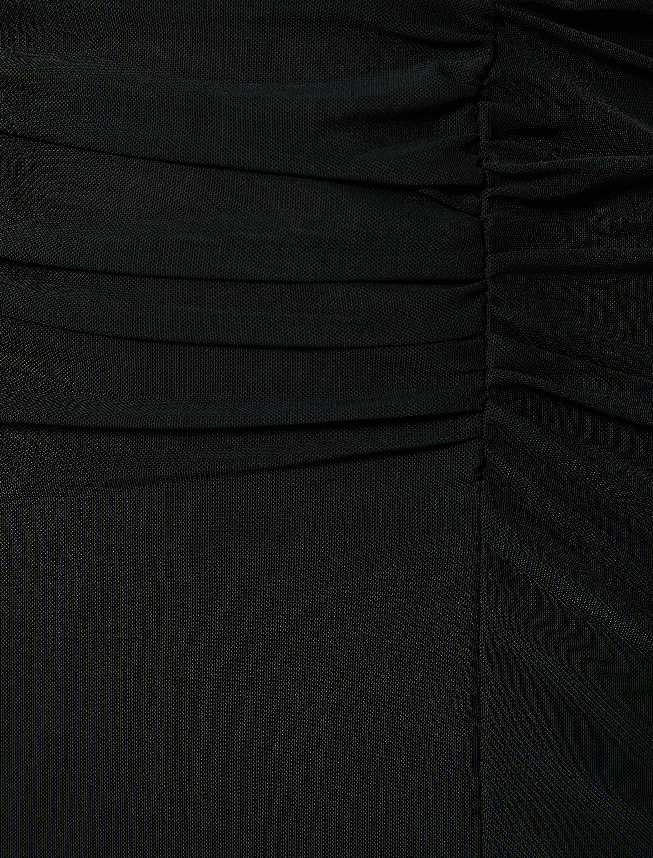   Tül Kalem Elbise Midi Boy Kalın Askılı Drapeli Yırtmaç Detaylı