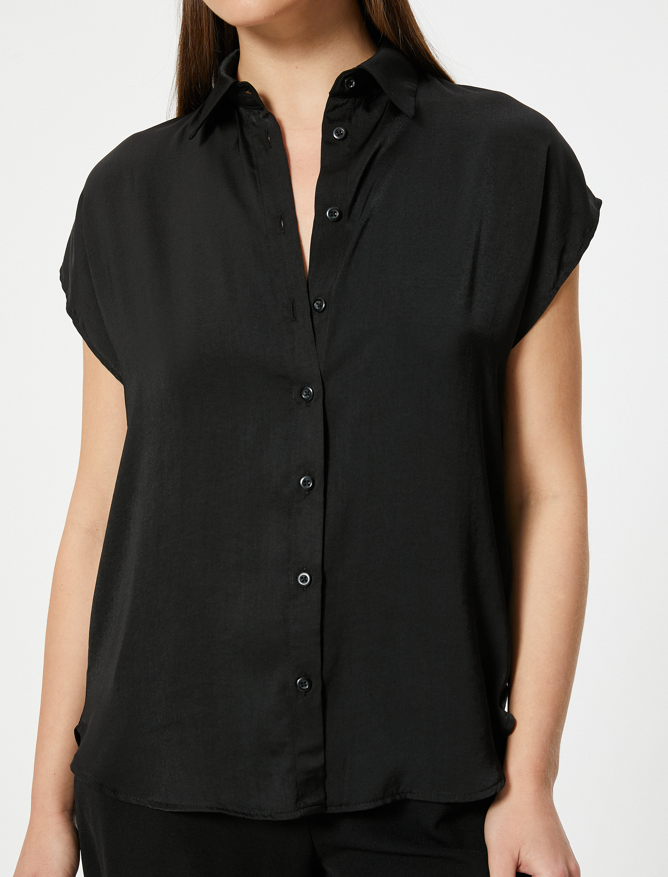   Kısa Kollu Gömlek Relax Fit Klasik Yaka Düğmeli