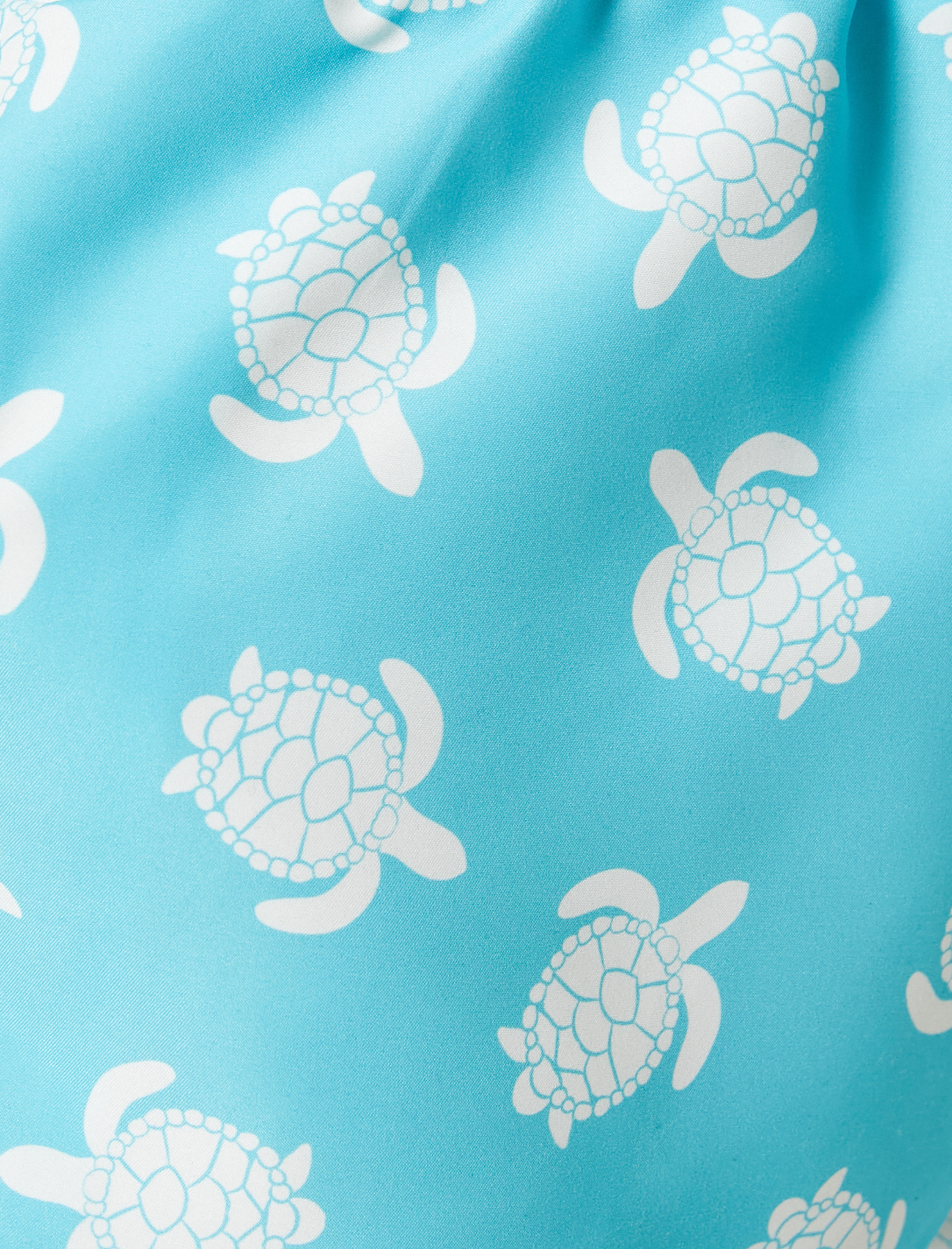   Deniz Şortu Kaplumbağa Baskılı Cepli Beli Bağcıklı