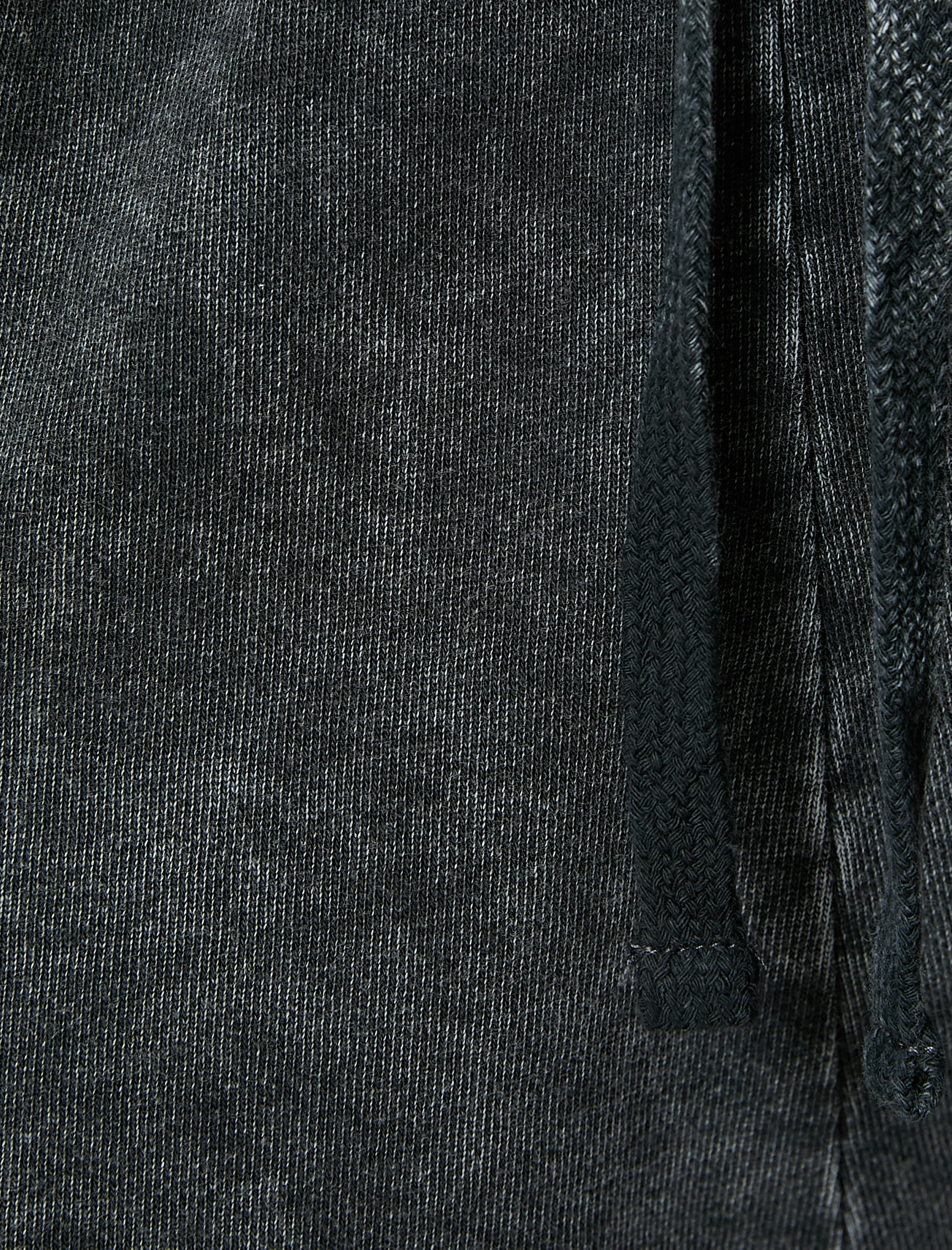   Mini Şort Soluk Efektli Pamuklu Cepli Standart Bel Beli Bağlamalı