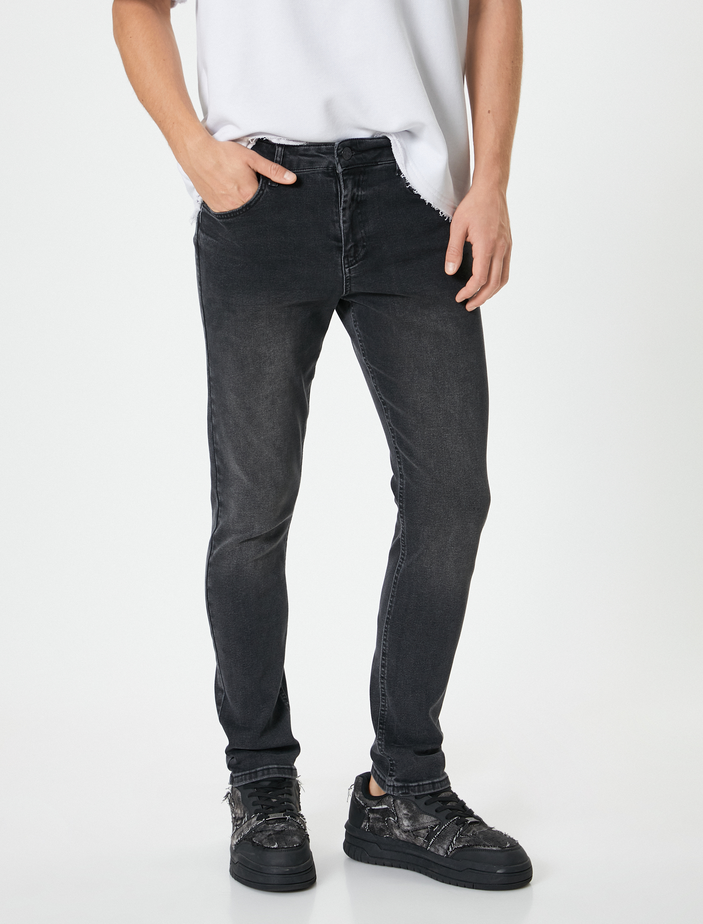 Standart Bel Slim Fit Kot Pantolon - Brad Jean