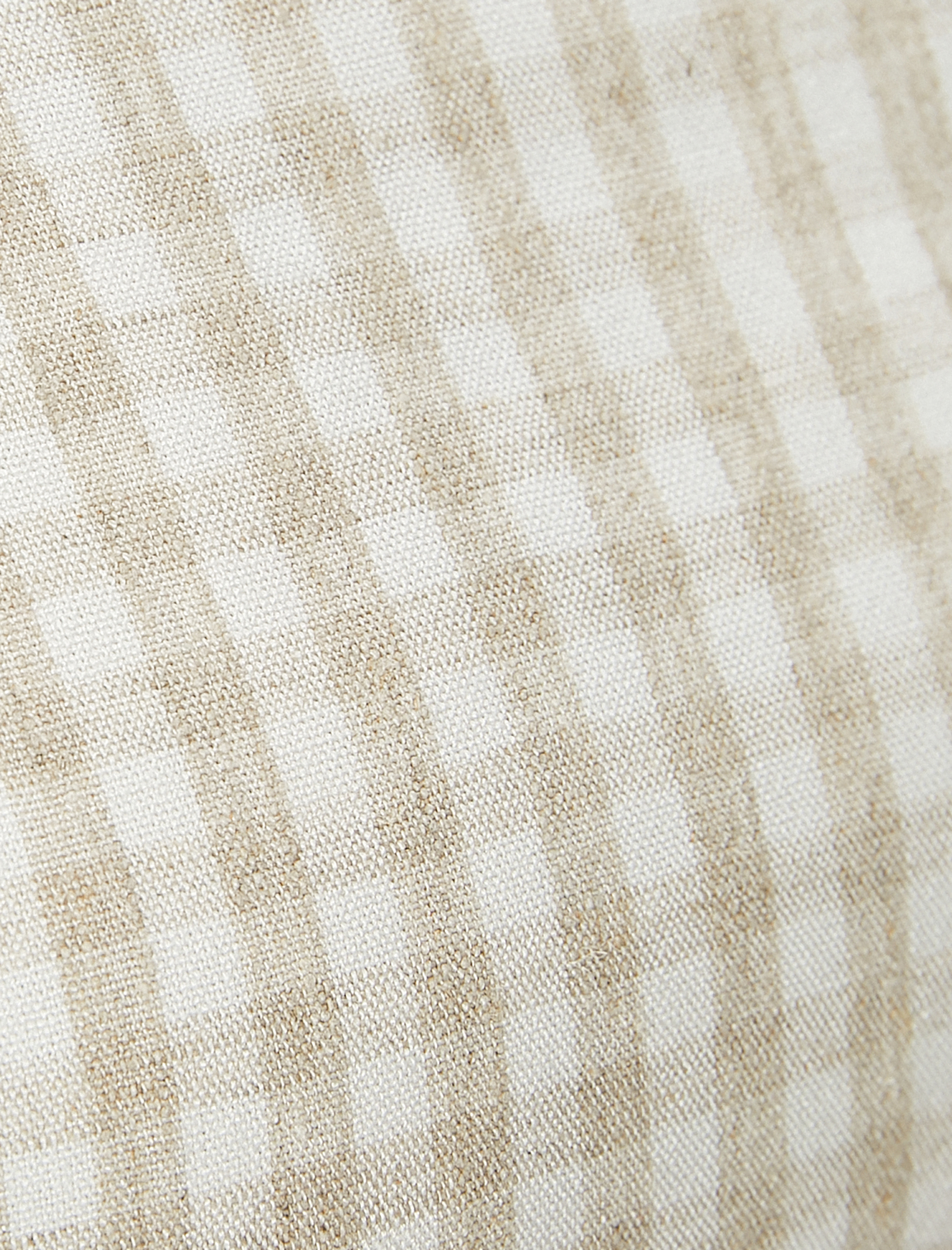   Keten Karışımlı İnce Askılı Crop Üst Pötikareli